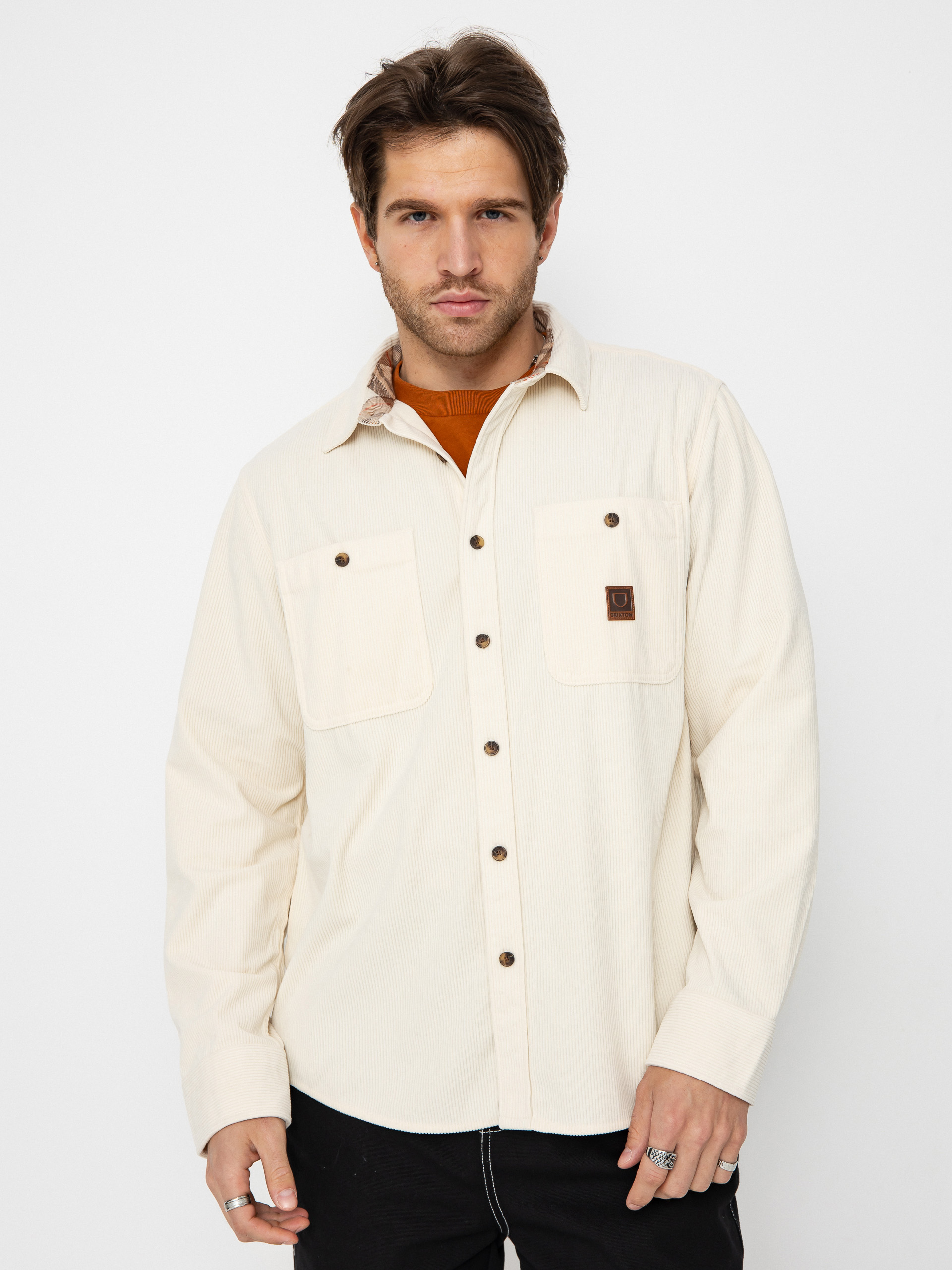 Cu0103mau0219u0103 Brixton The Field Corduroy Overshirt (whitecap)