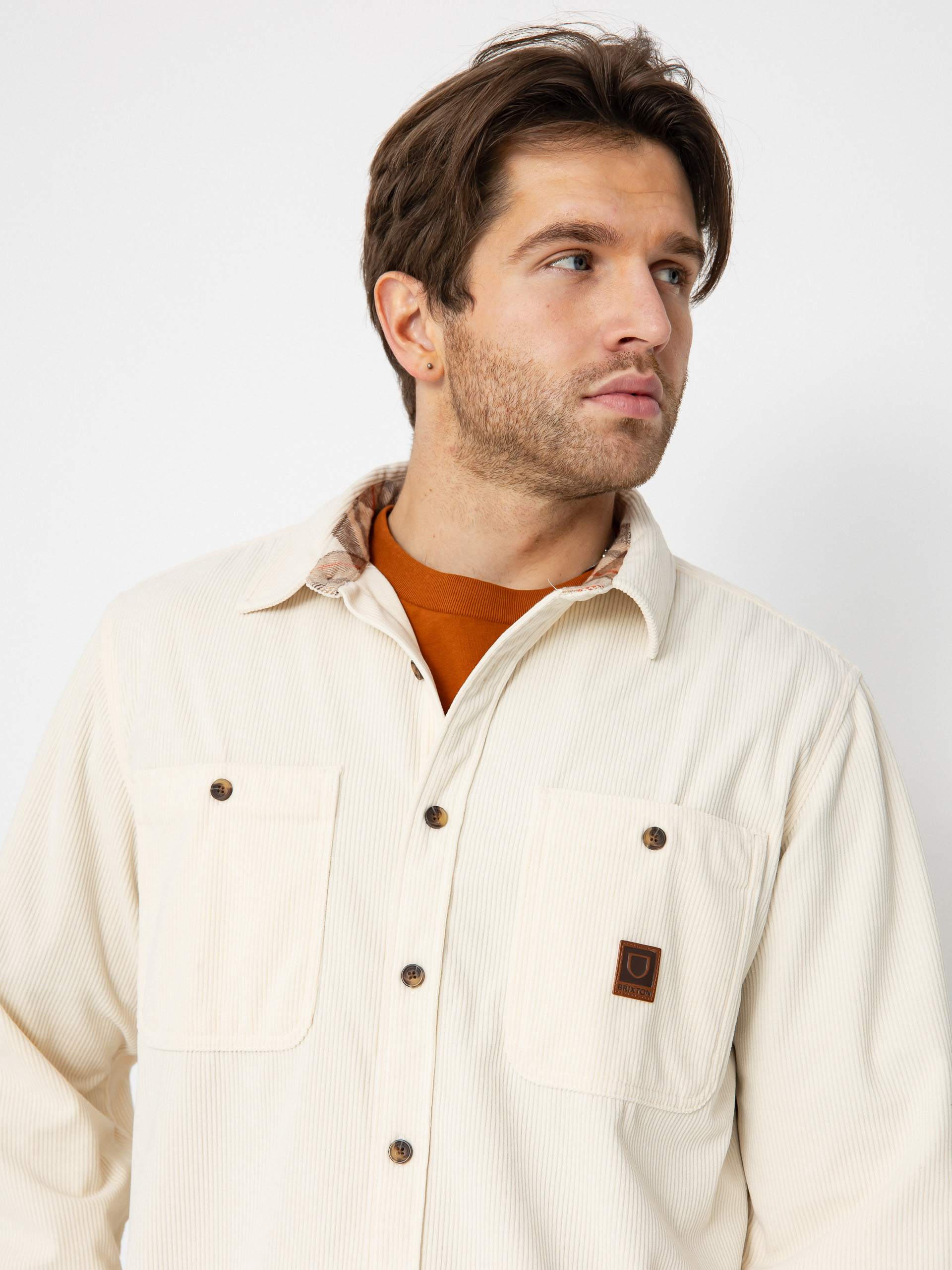 Cămașă Brixton The Field Corduroy Overshirt (whitecap)