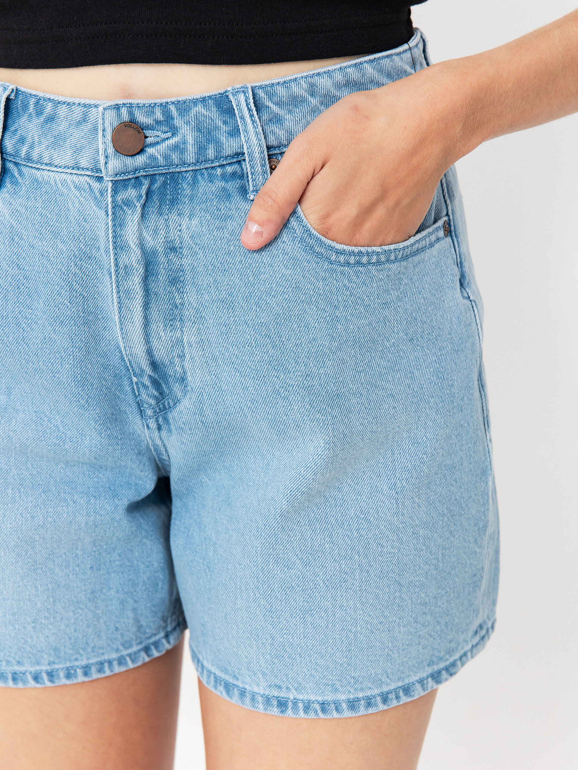 Pantaloni scurți Volcom Stoned Bf Wmn (blue bird)