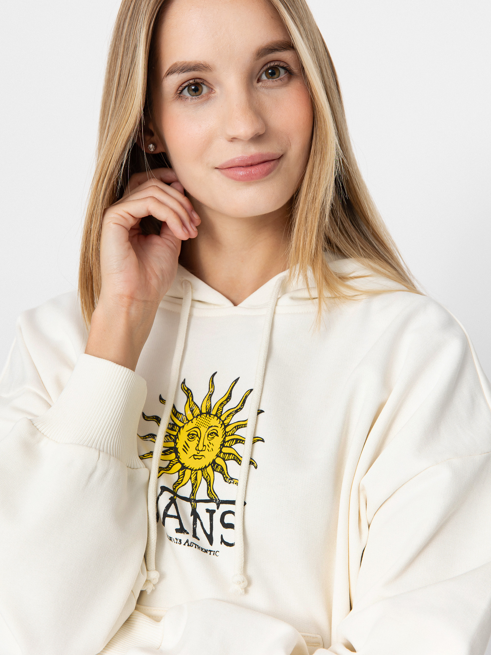 Hanorac cu glugă Vans Cosmic Ray Retro Fit HD Wmn (marshmallow)