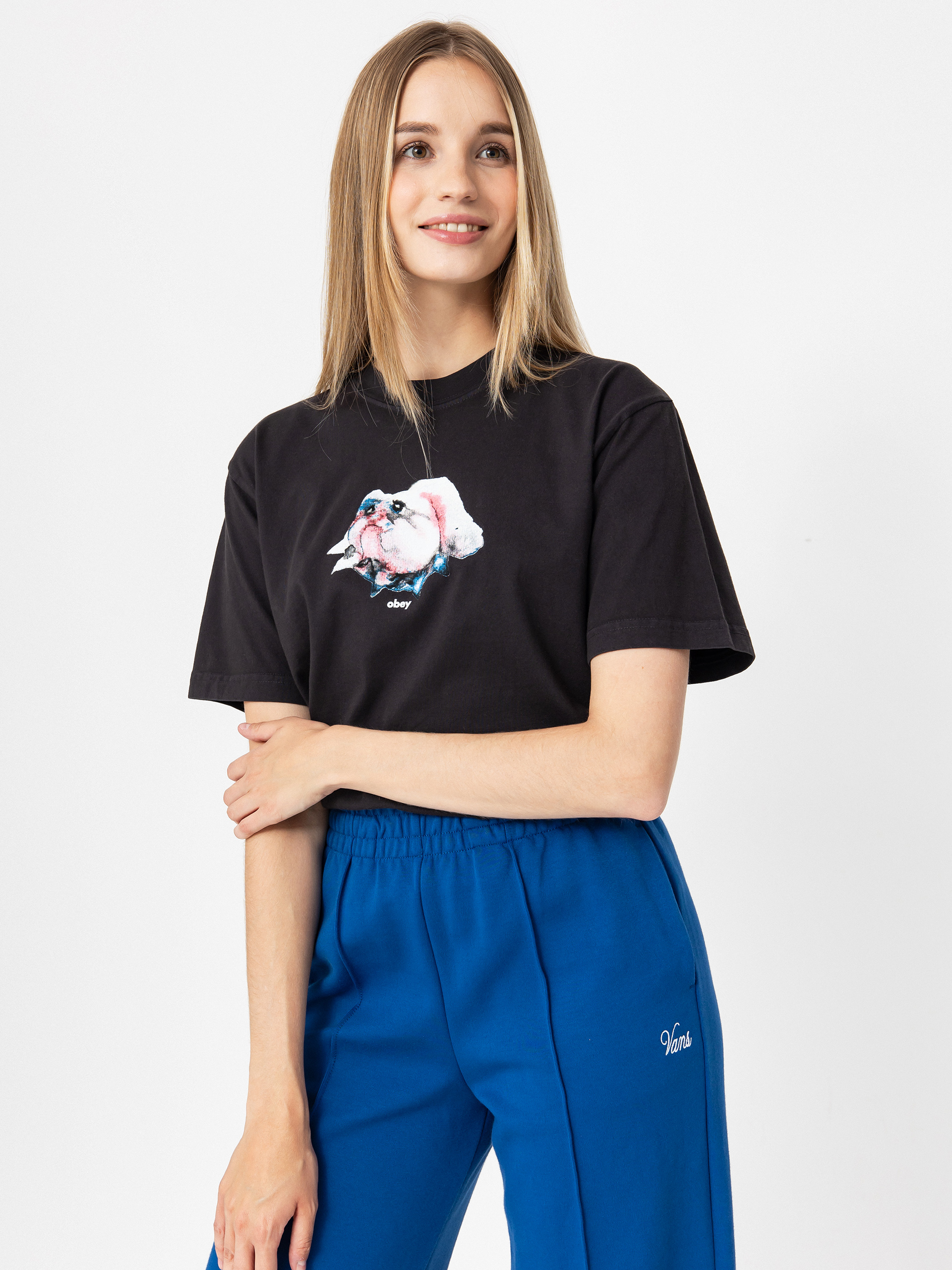 Tricou OBEY Bulldog Wmn (pigment black)