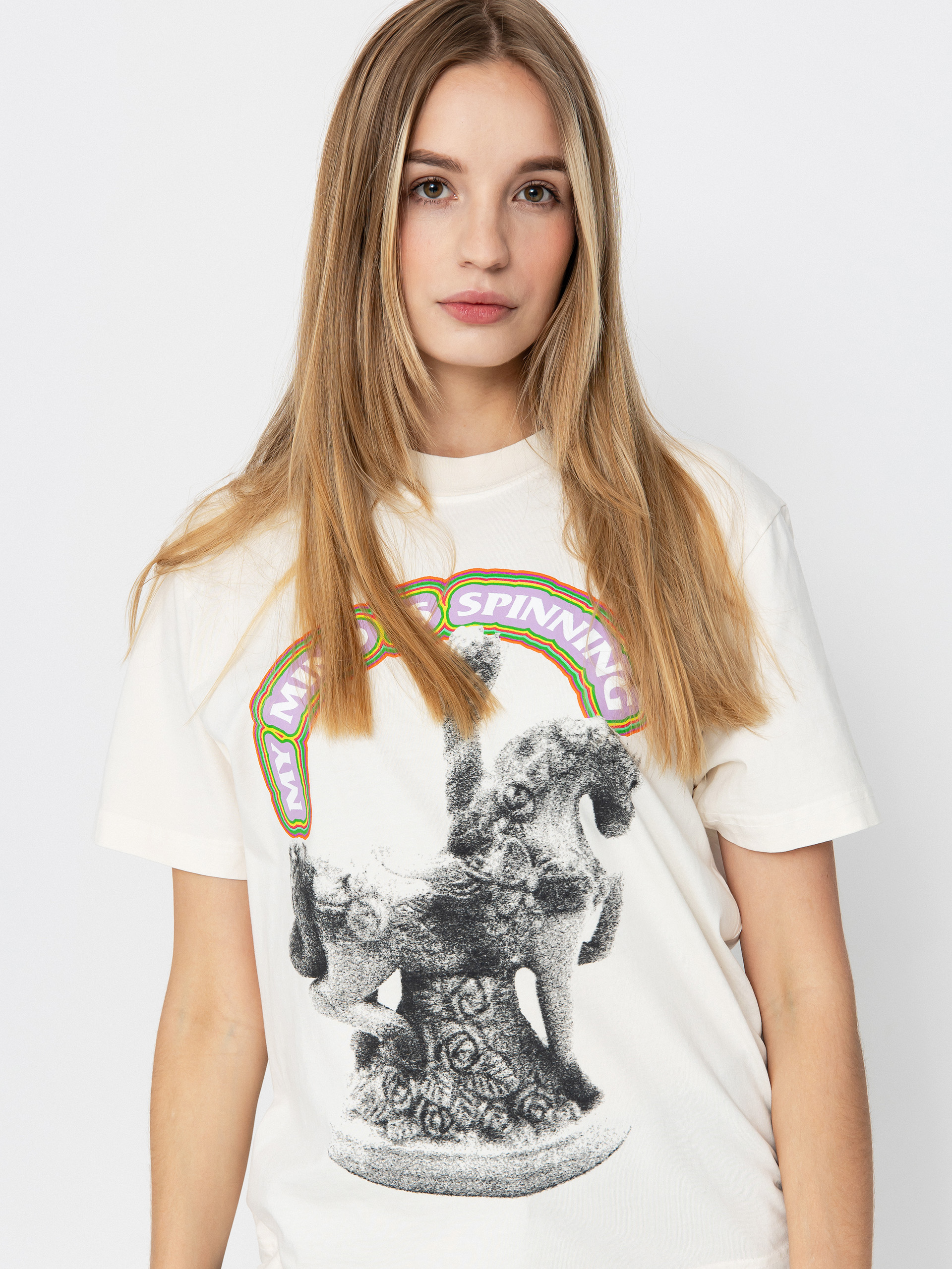 Tricou OBEY Send Me On A Carousel Wmn (pigment unbleached)