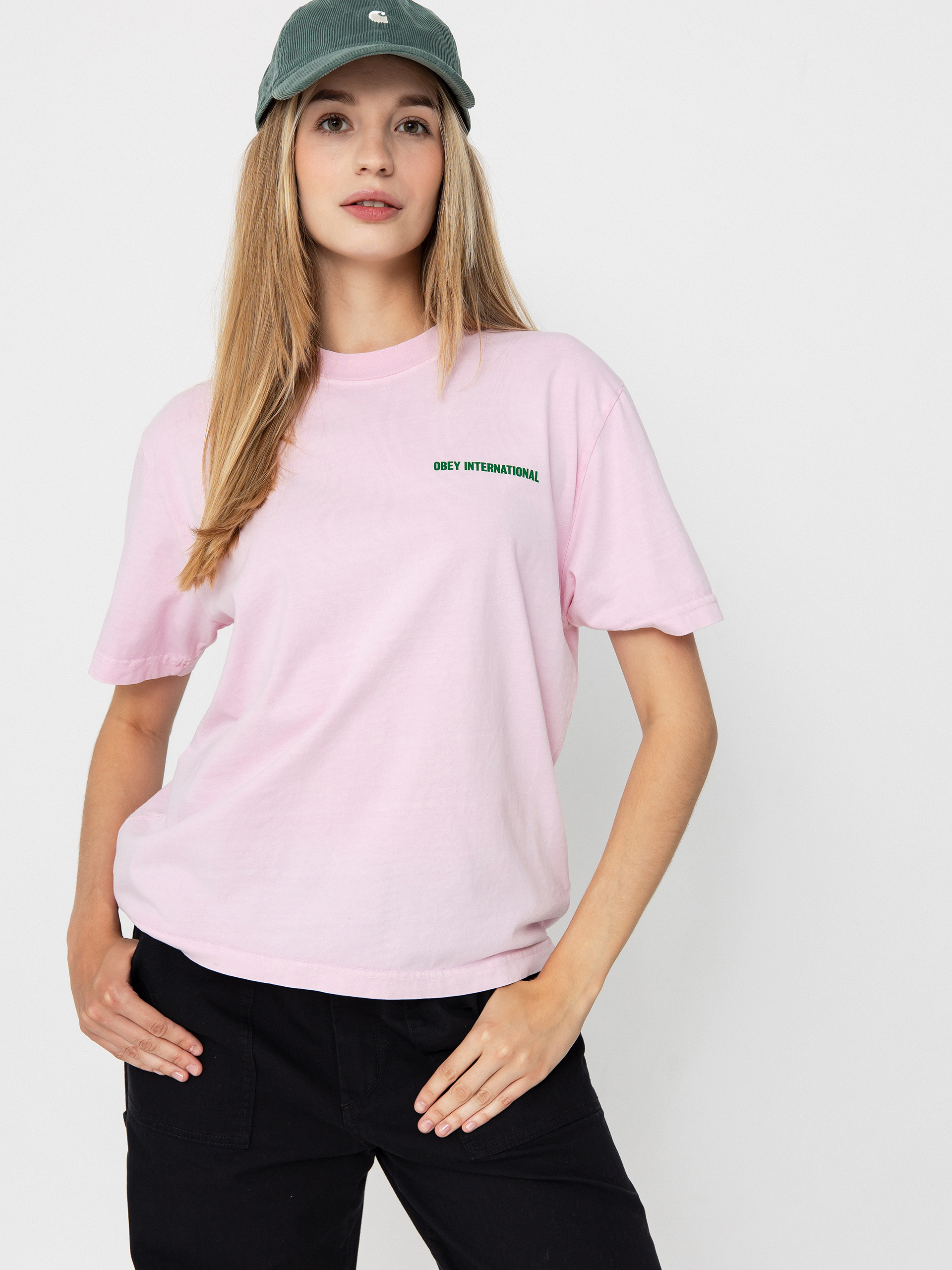 Tricou OBEY International Cities Wmn (pigment cradle pink)