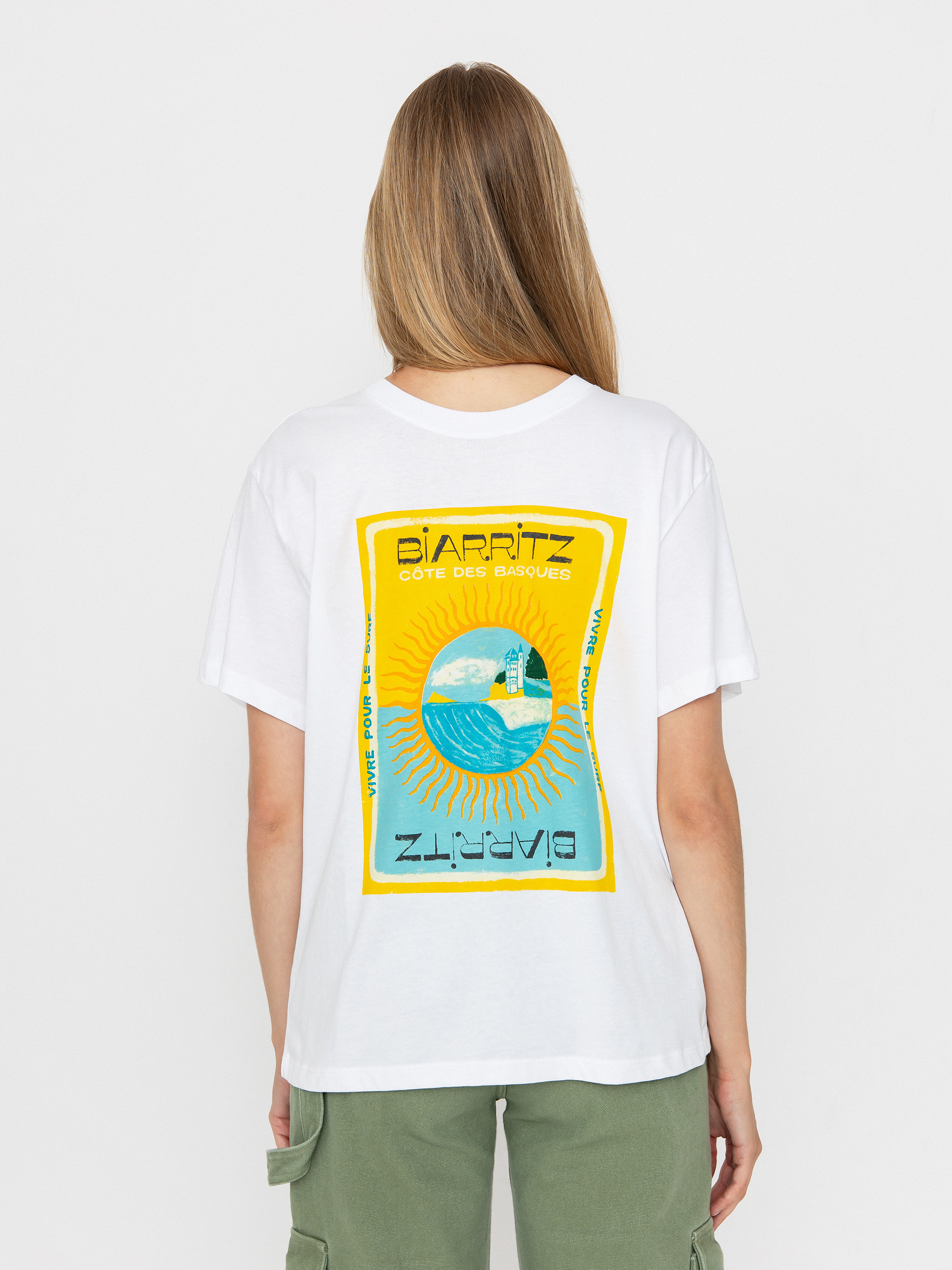 Tricou Roxy Atlas Hangloose Wmn (bright white biarritz)