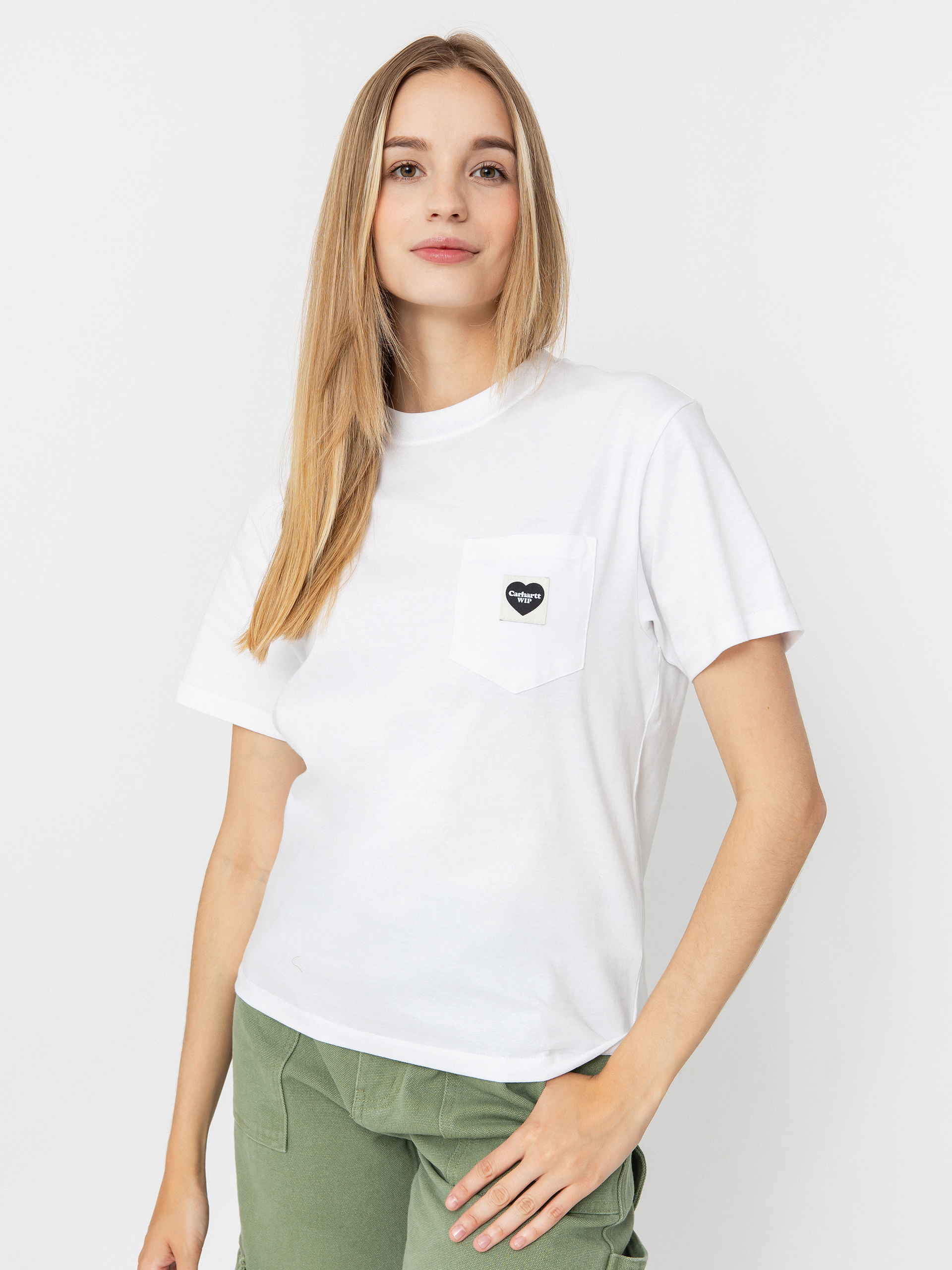 Tricou Carhartt WIP Pocket Heart Wmn (white/black)