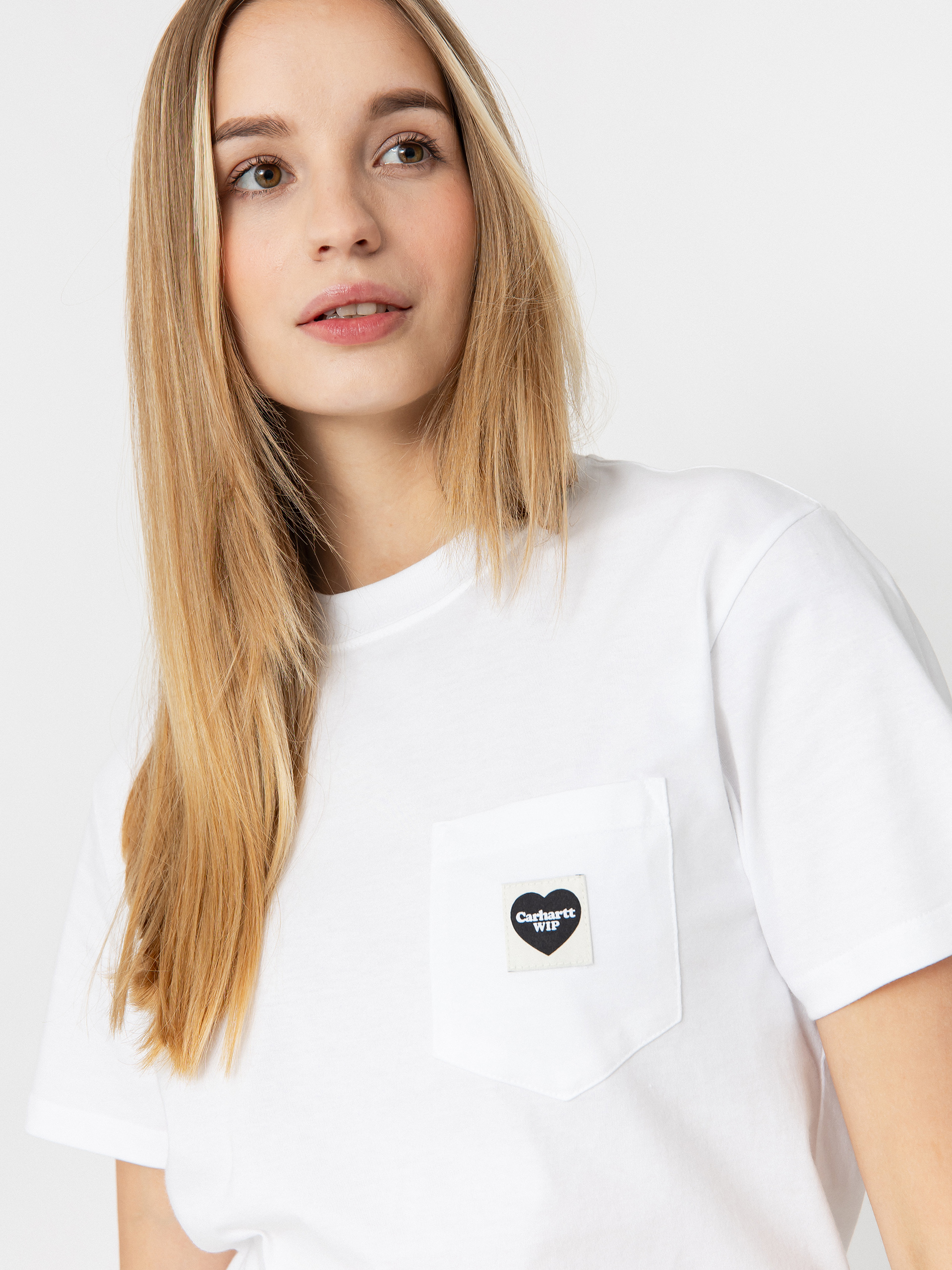 Tricou Carhartt WIP Pocket Heart Wmn (white/black)