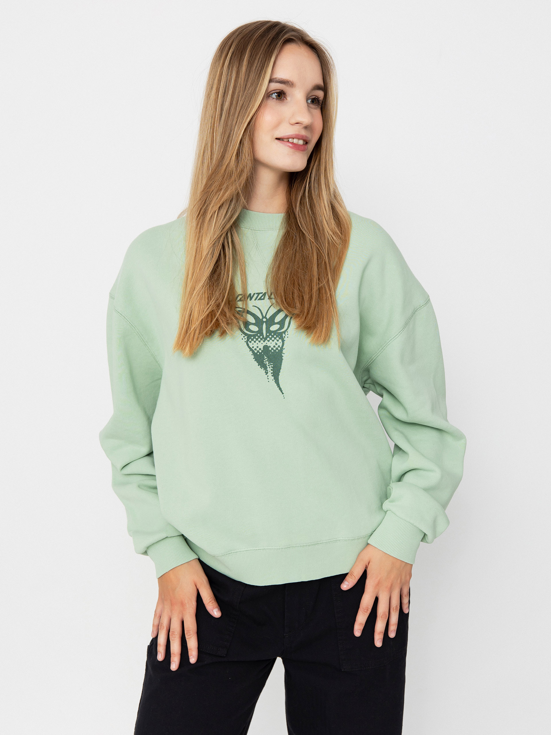 Hanorac Santa Cruz Asp Butterfly Crew Wmn (pale sage wash)