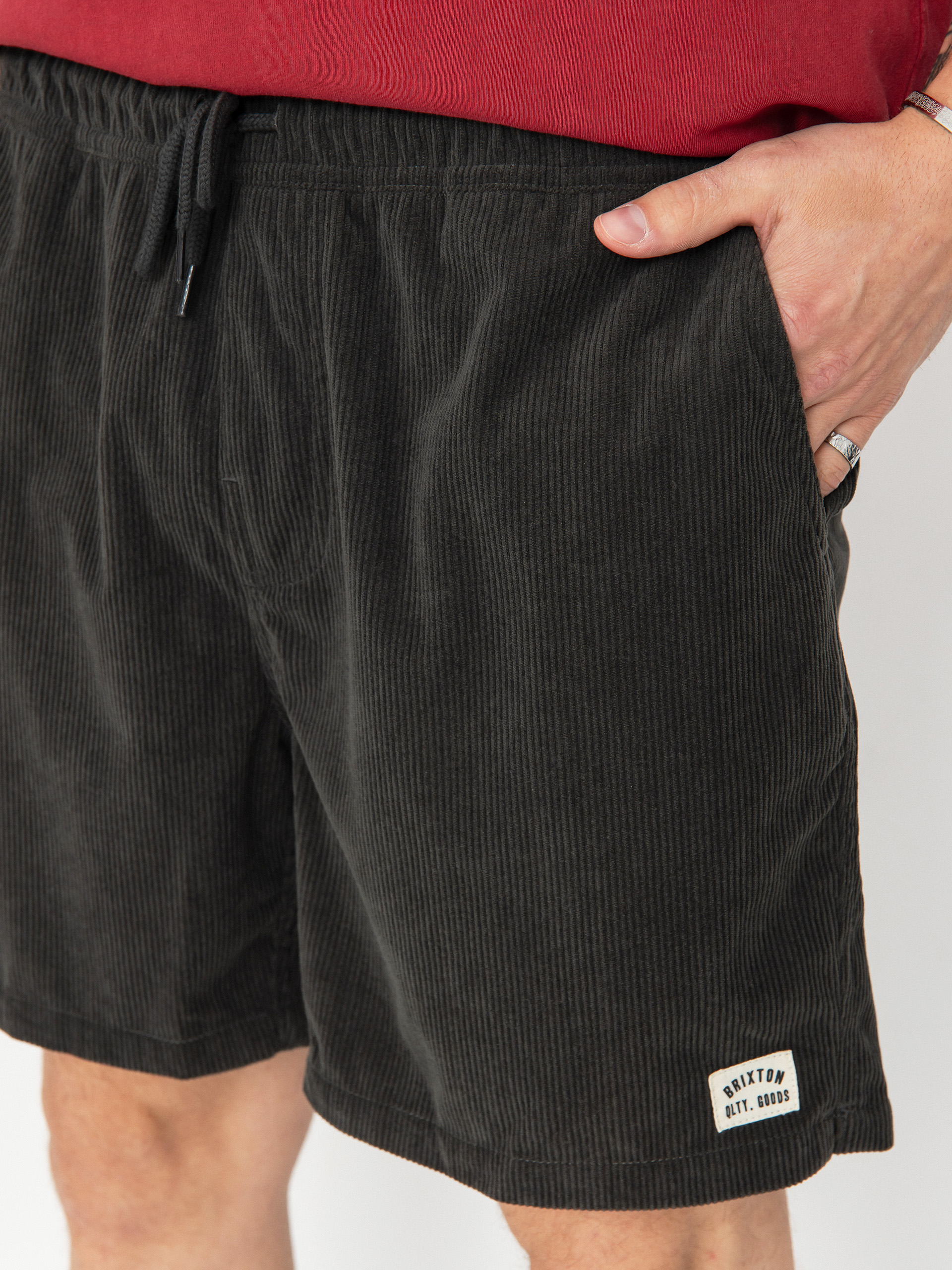 Pantaloni scurți Brixton Everyday Corduroy (washed black)