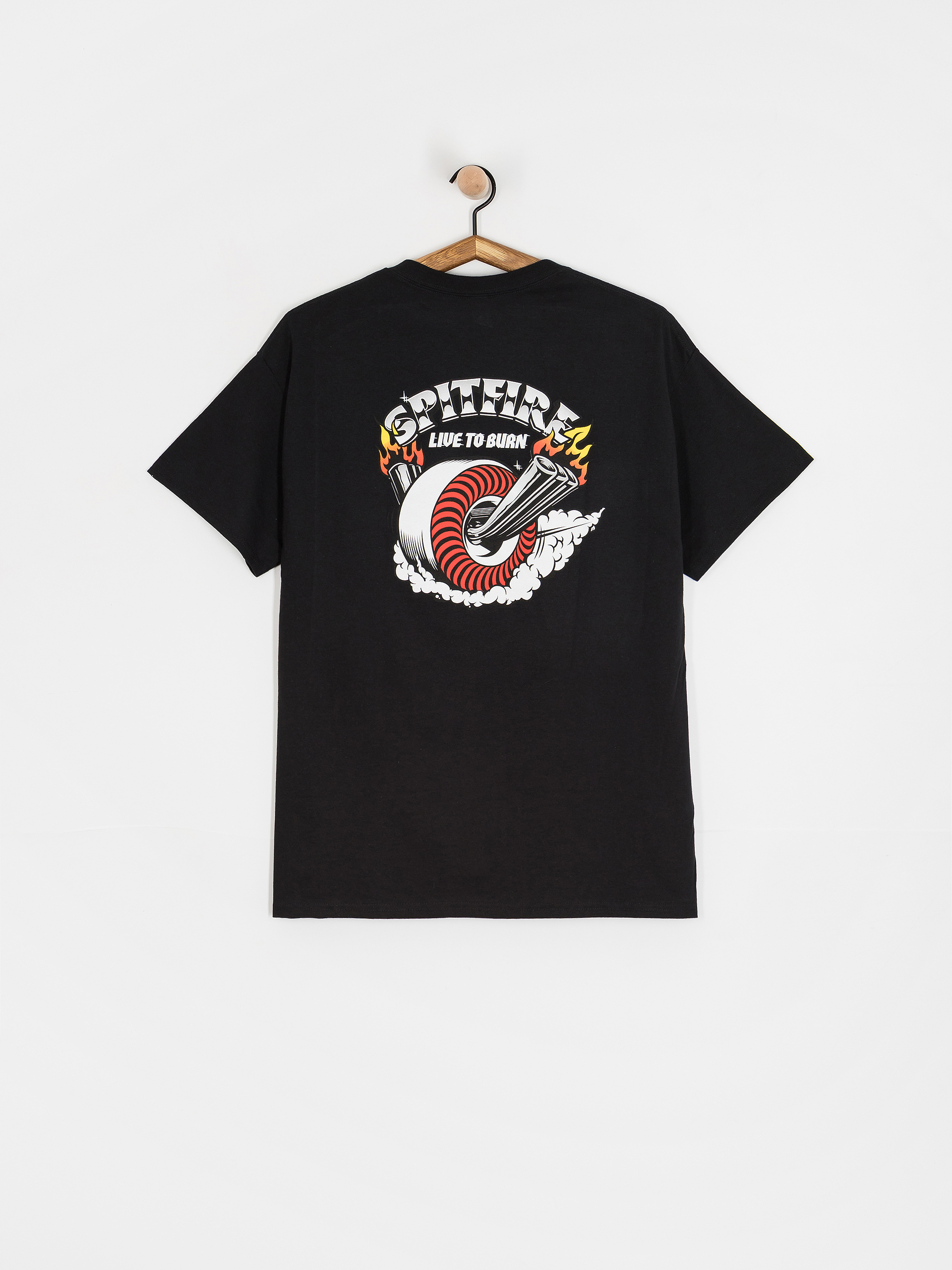 Tricou Spitfire Burnout (black w/multi color prints)