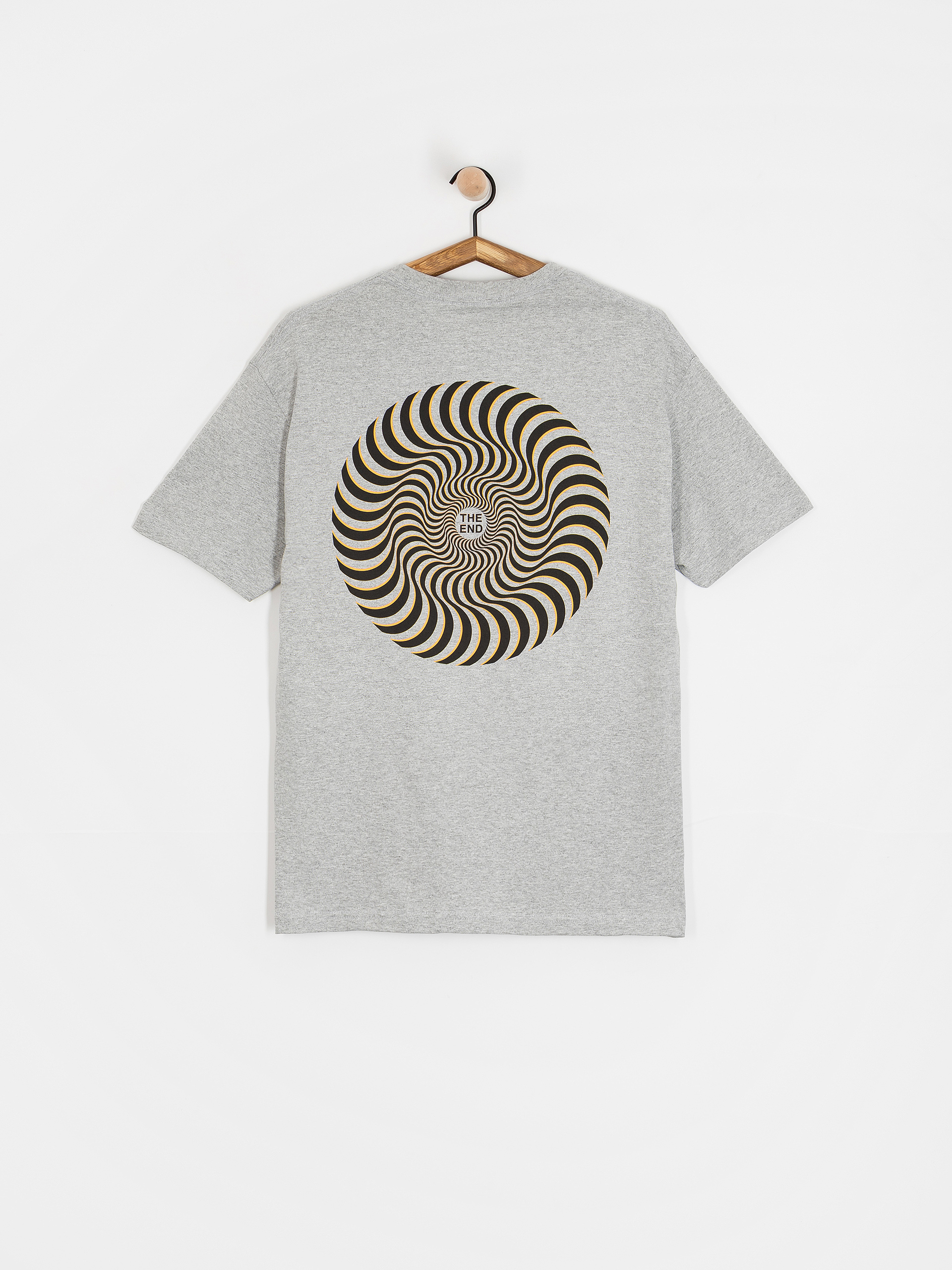 Tricou Spitfire Classic Swirl Overlay (heather grey w/black&gold prints)