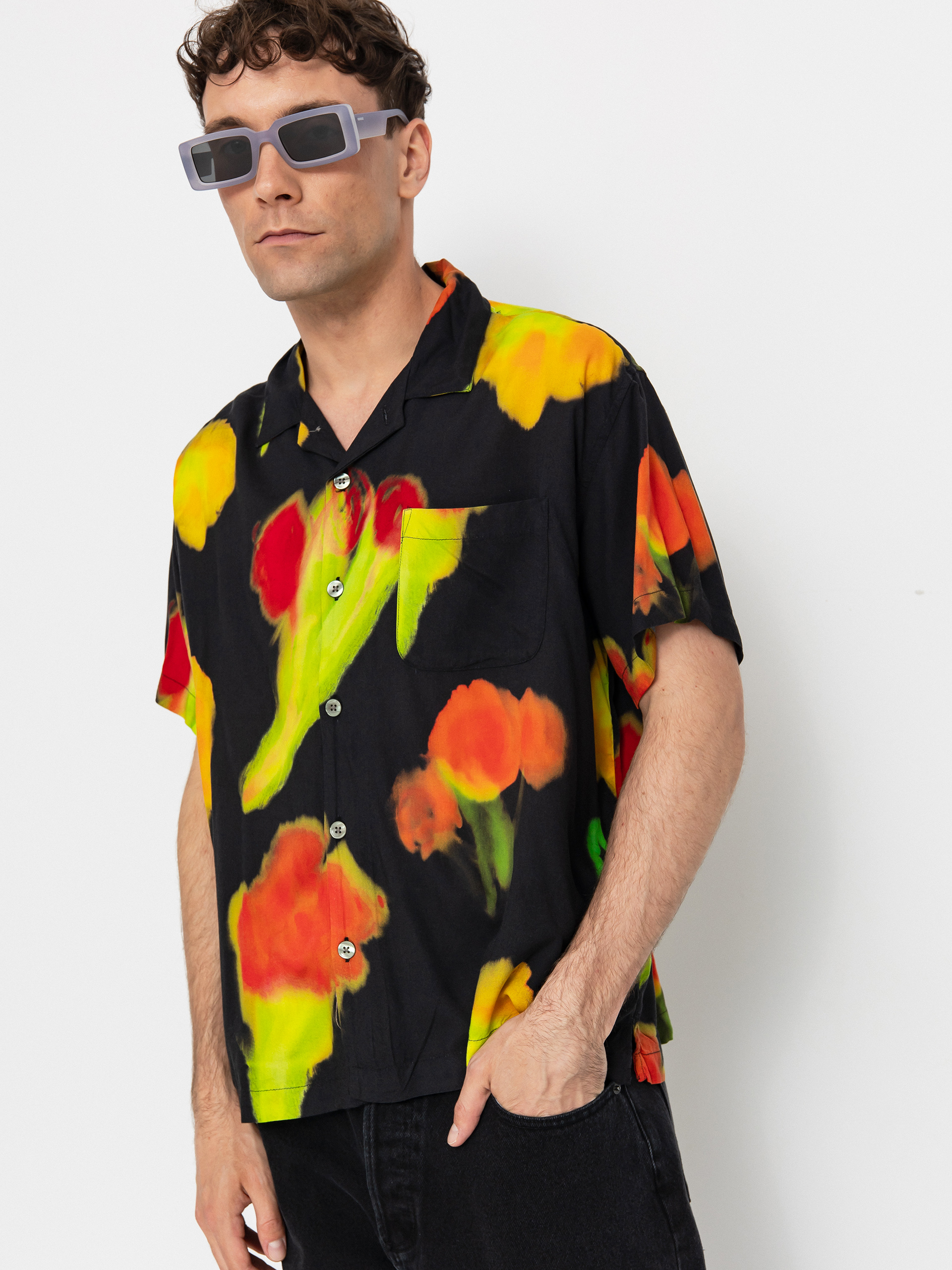 Cămașă OBEY Kinney (black multi)