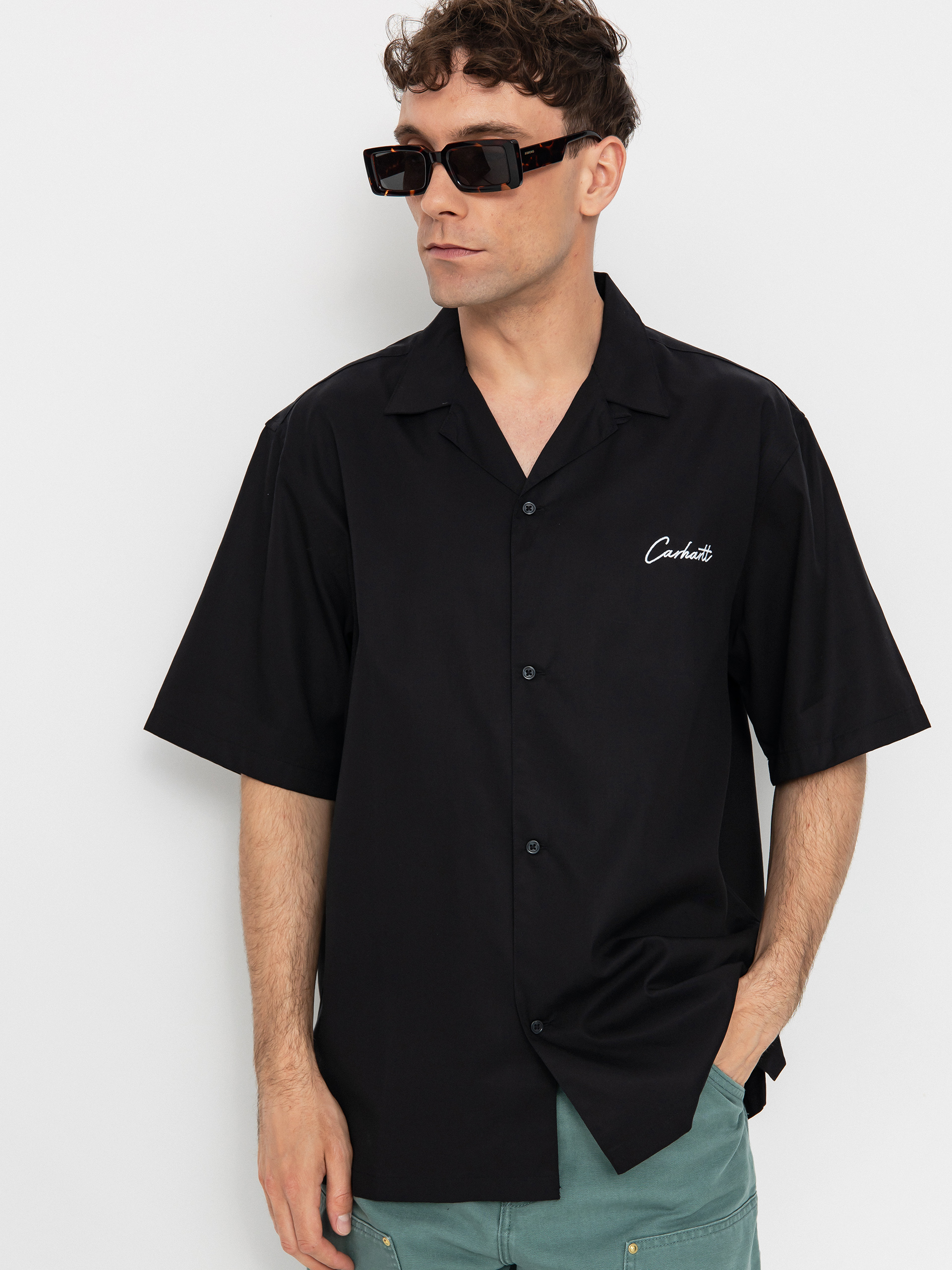 Cămașă Carhartt WIP Delray (black/white)
