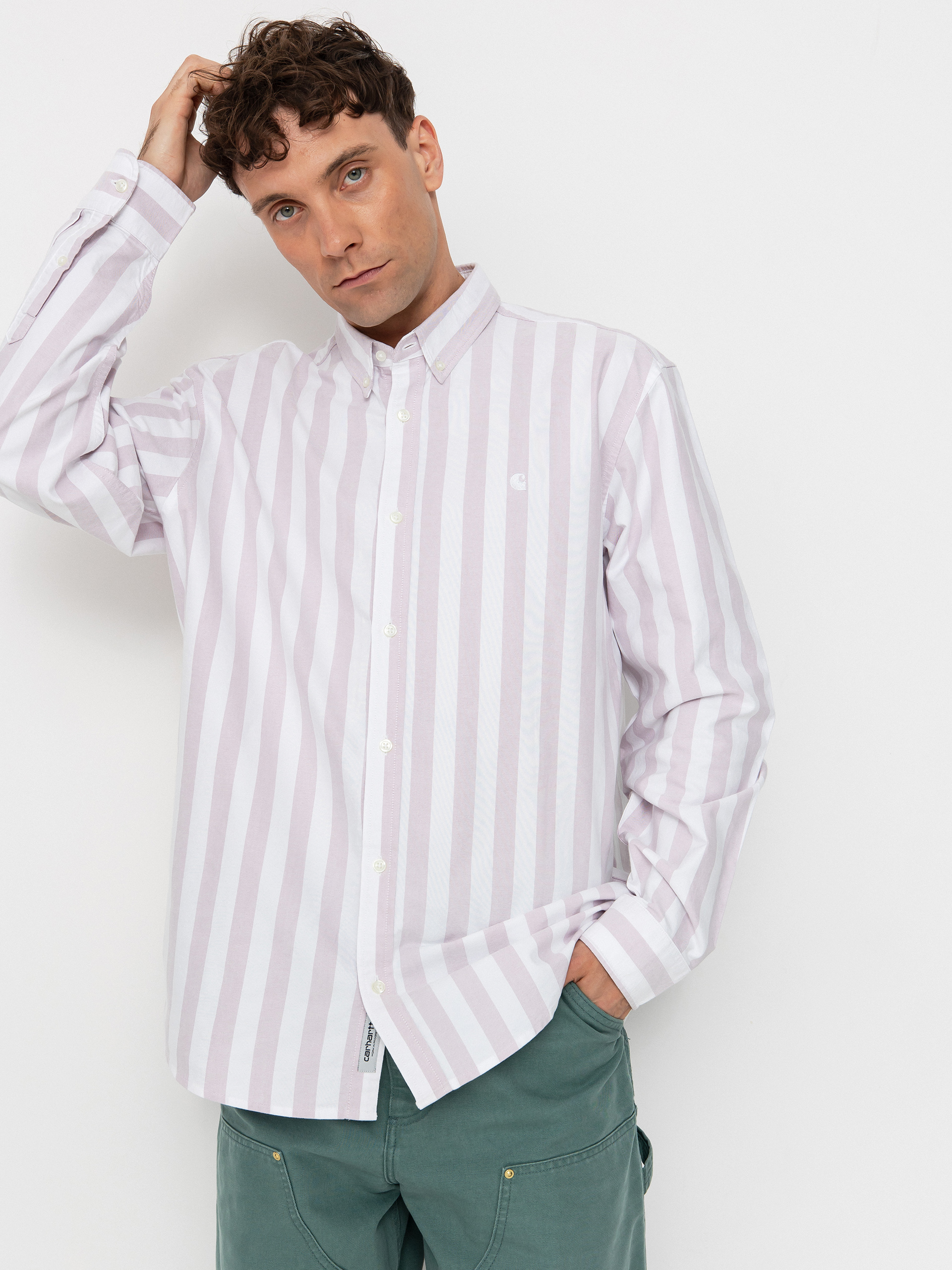 Cămașă Carhartt WIP Dillion (dillion stripe/hortensia/white)