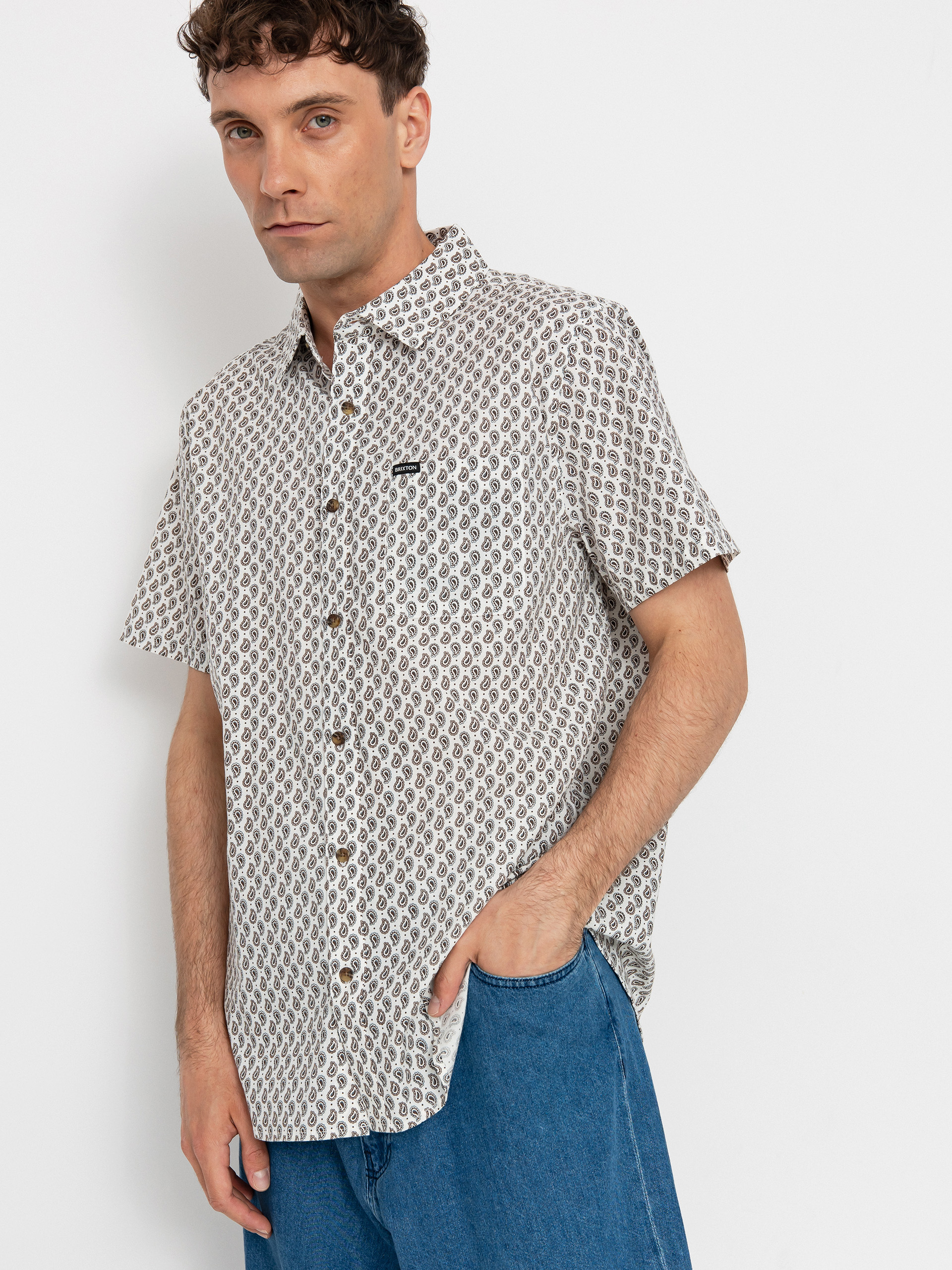 Cămașă Brixton Charter Print (off white/paisley)