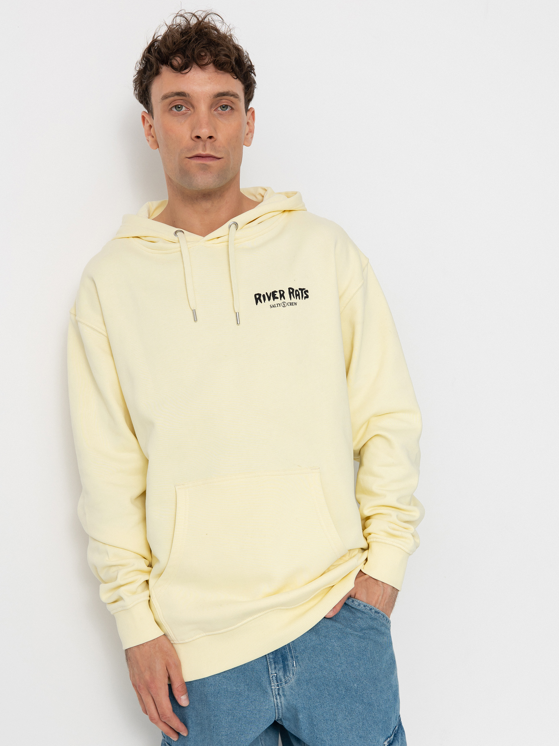 Hanorac cu glugă Salty Crew River Rats HD (transparent yellow)