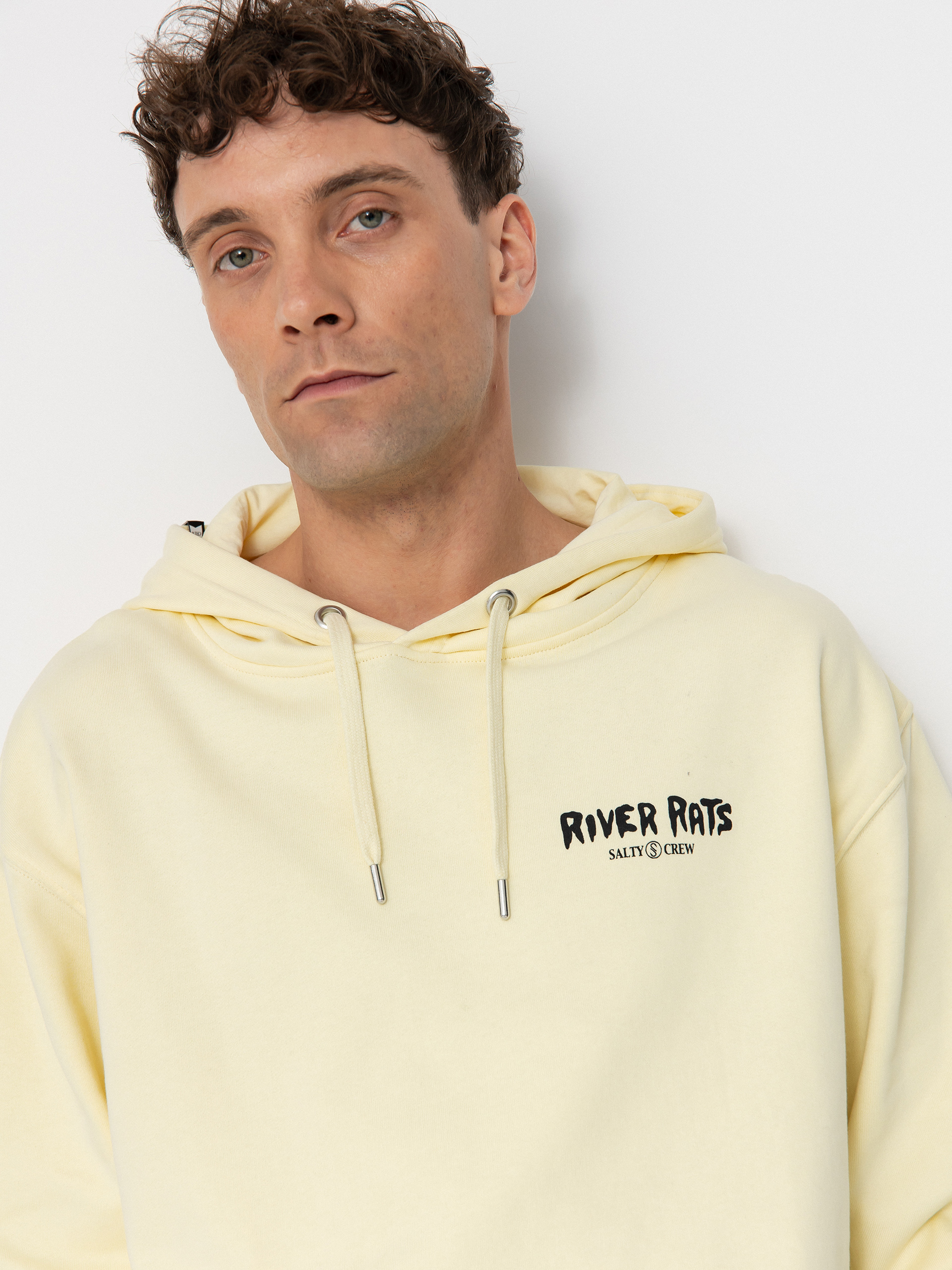 Hanorac cu glugă Salty Crew River Rats HD (transparent yellow)