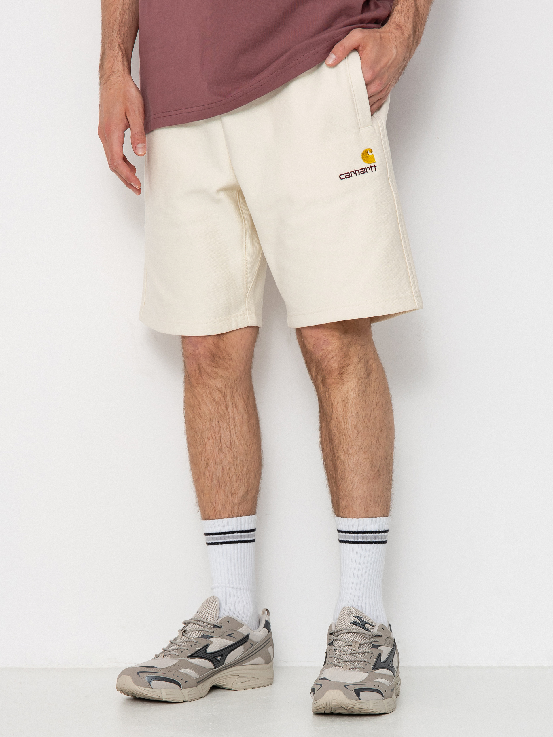 Pantaloni scurți Carhartt WIP American Script (natural)