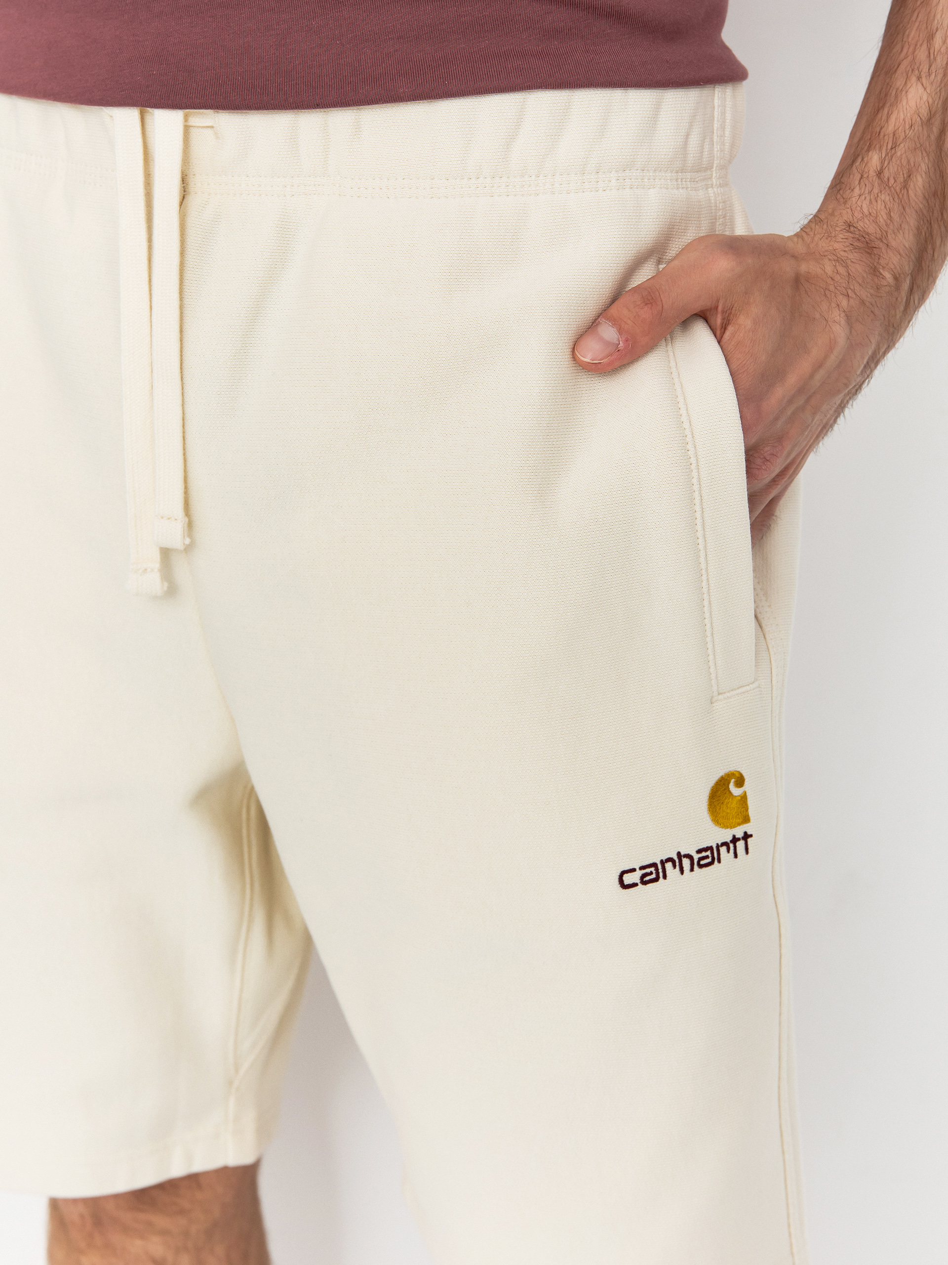 Pantaloni scurți Carhartt WIP American Script (natural)