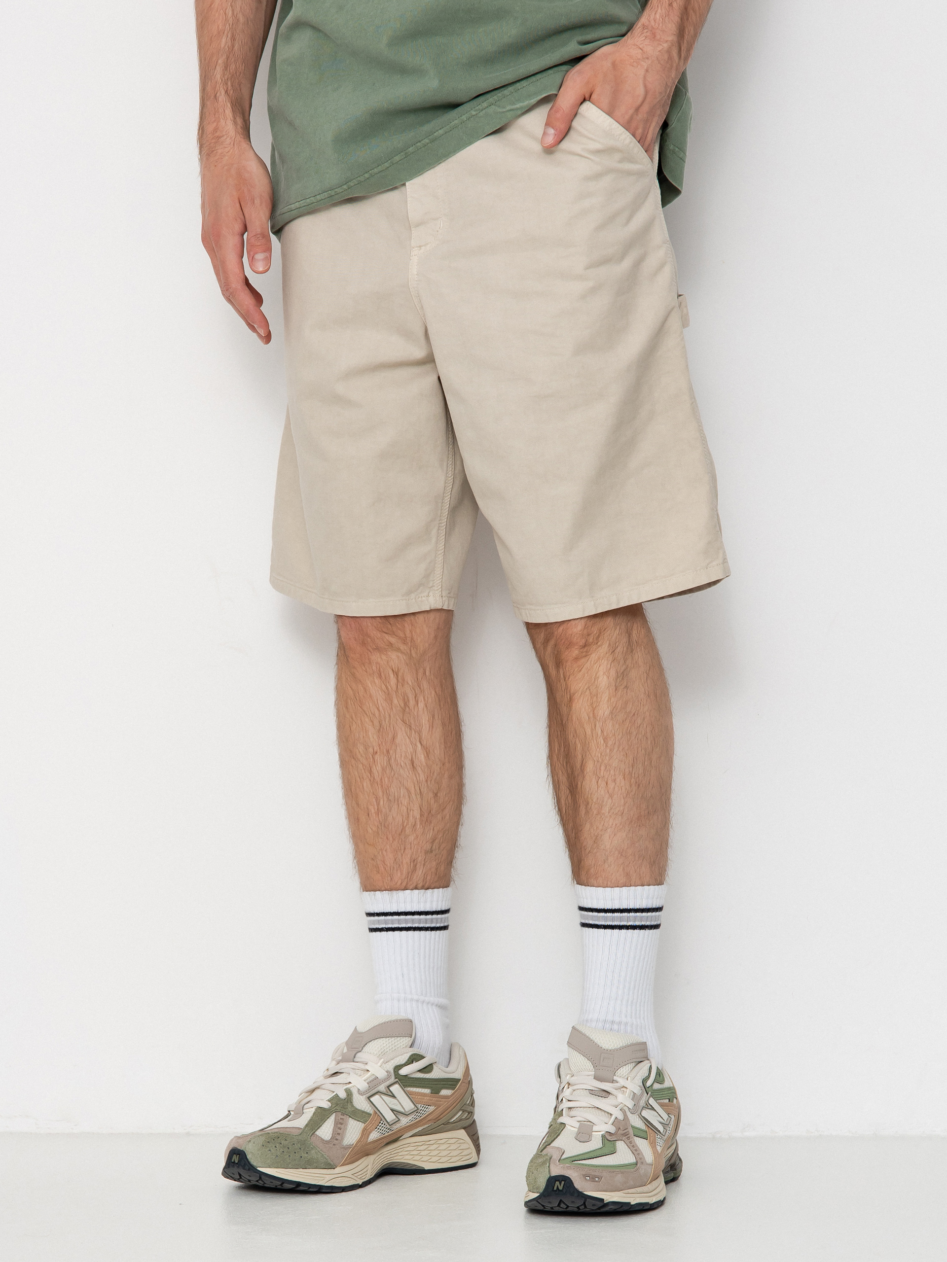 Pantaloni scurți Carhartt WIP Single Knee (fleur de sel)