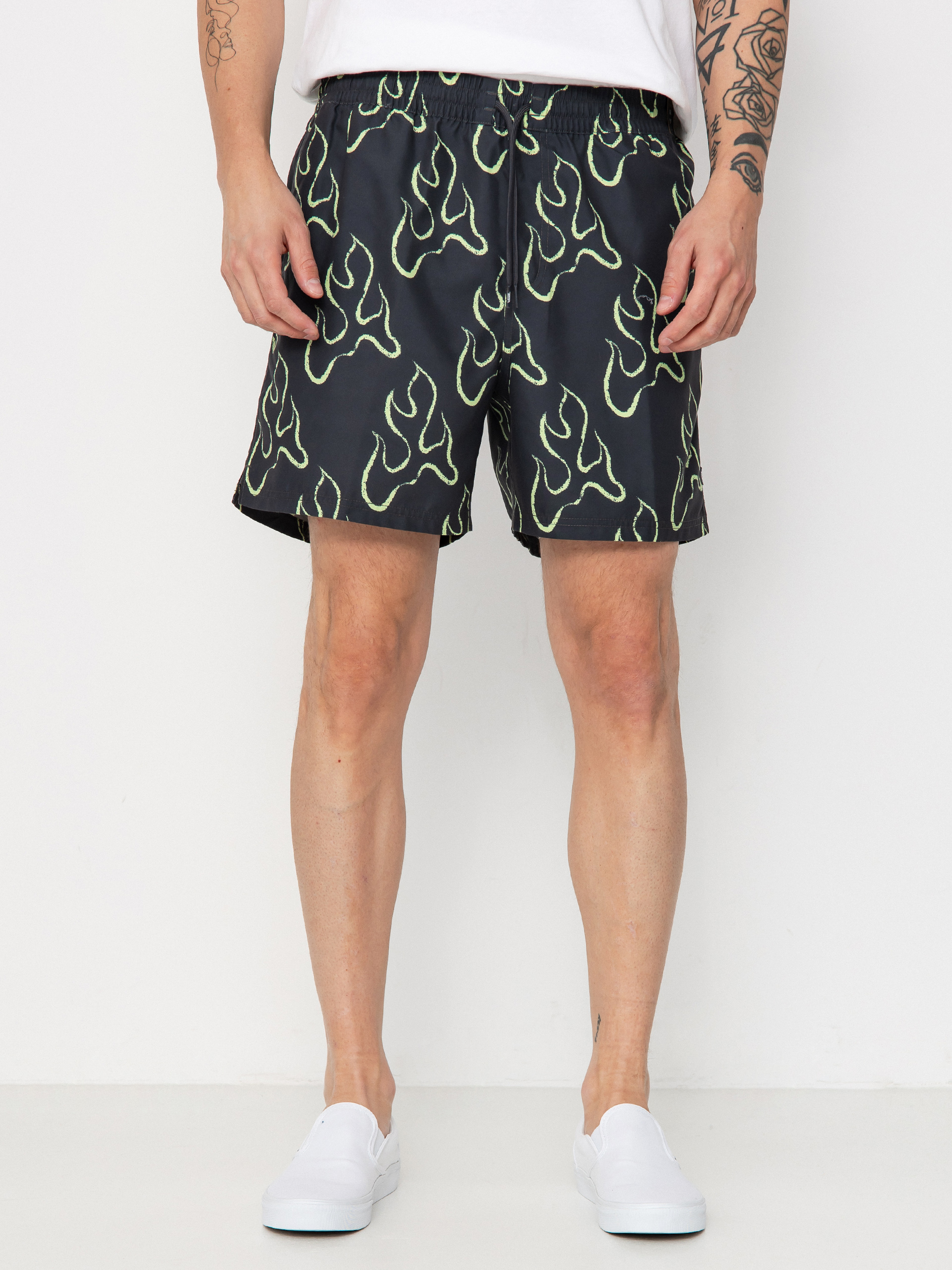 Șort Vans Primary Print Elastic (asphalt/shadow lime)