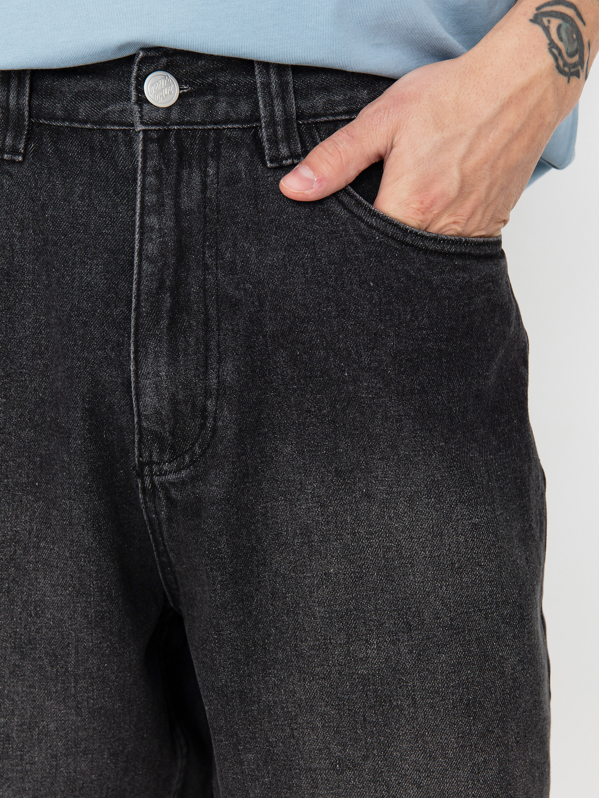 Pantaloni scurți Santa Cruz Big (washed black)