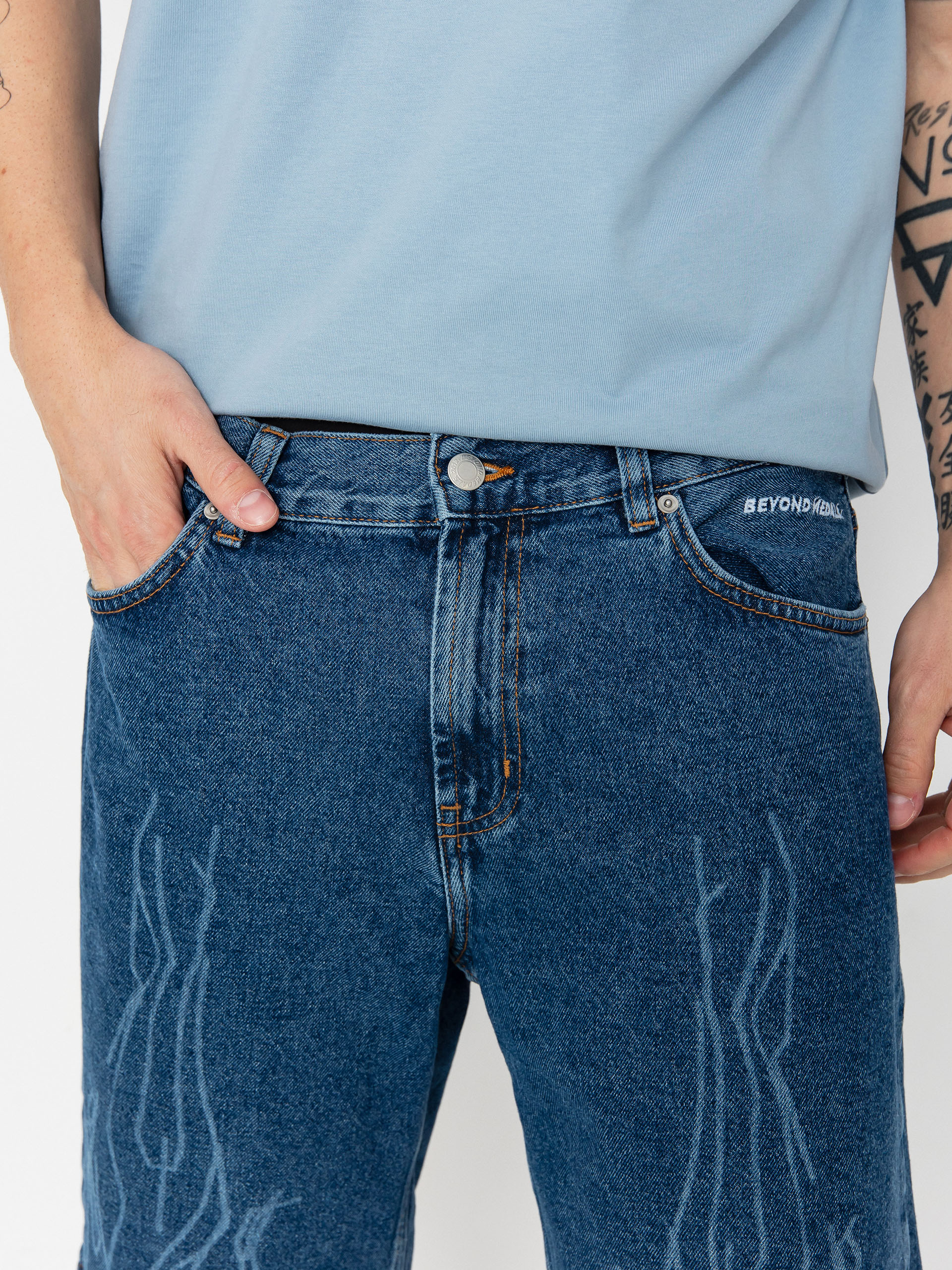 Pantaloni scurți Beyond Medals Fortunato Jeans (blue)