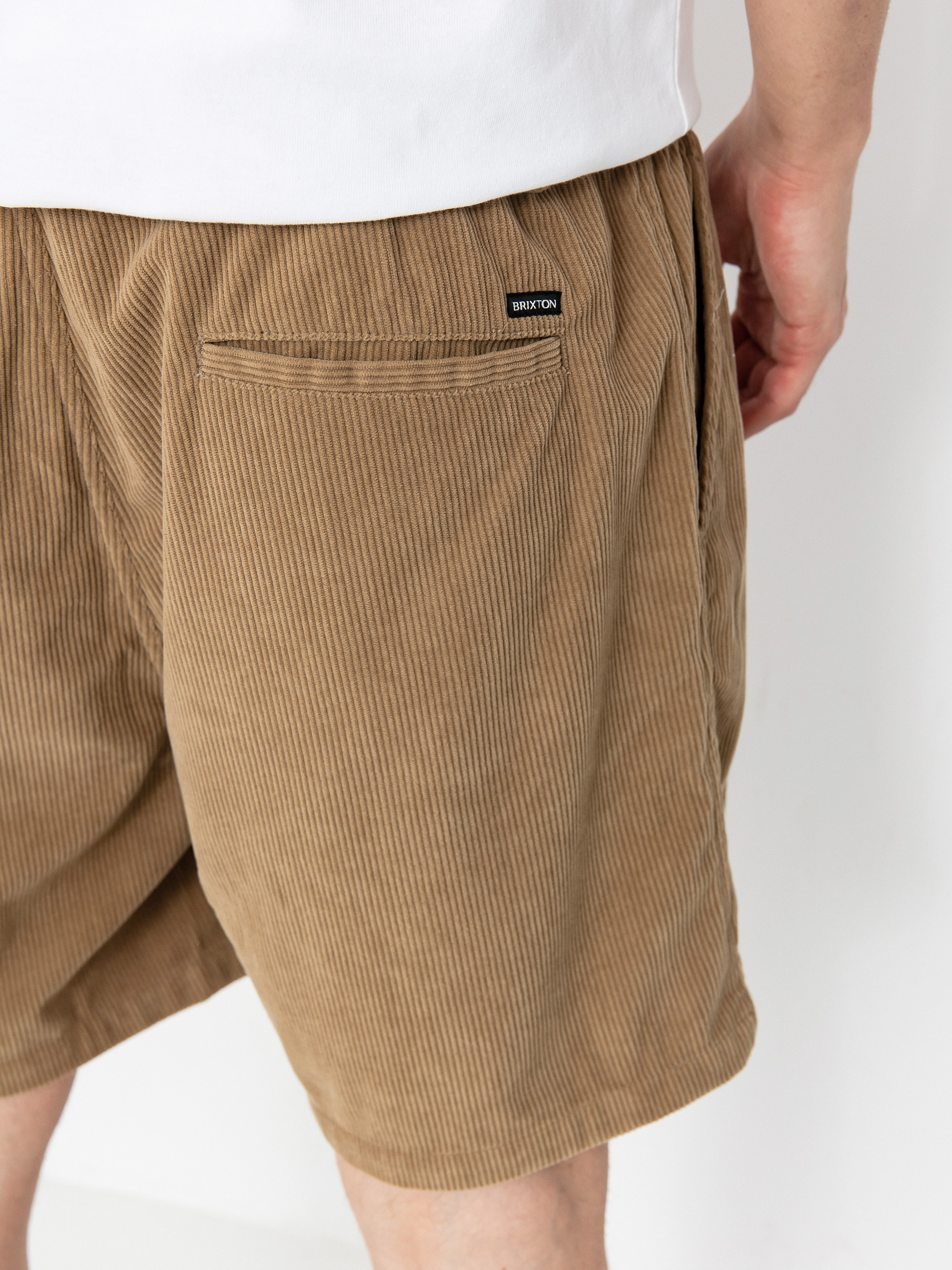 Pantaloni scurți Brixton Everyday Corduroy (khaki)