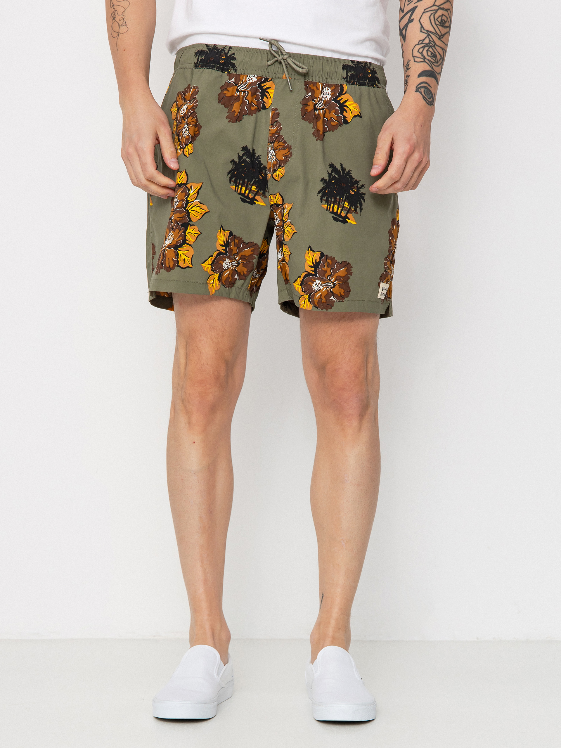 Pantaloni scurți Brixton Everyday Hybrid 5 (olive surplus floral)