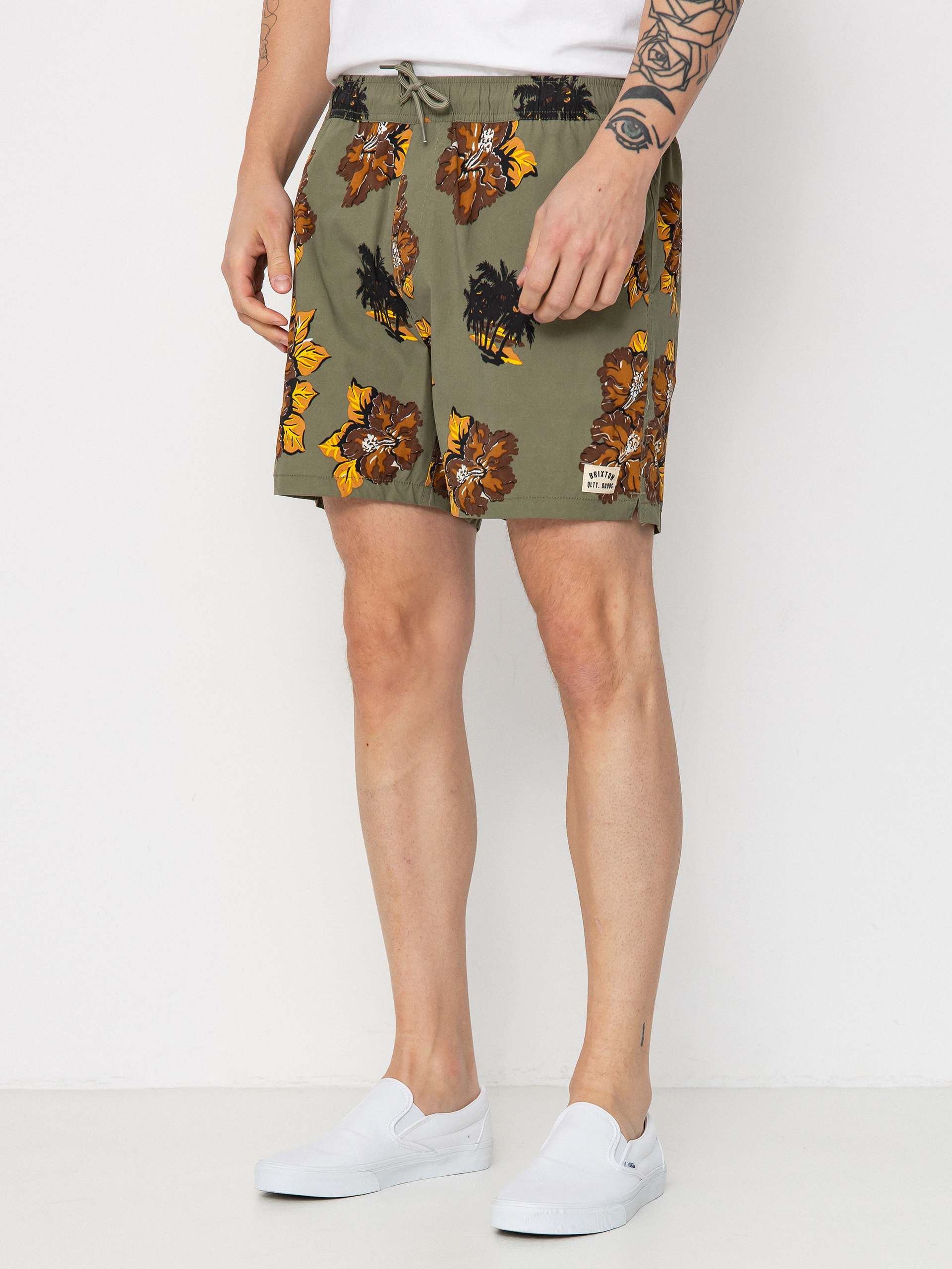 Pantaloni scurți Brixton Everyday Hybrid 5 (olive surplus floral)