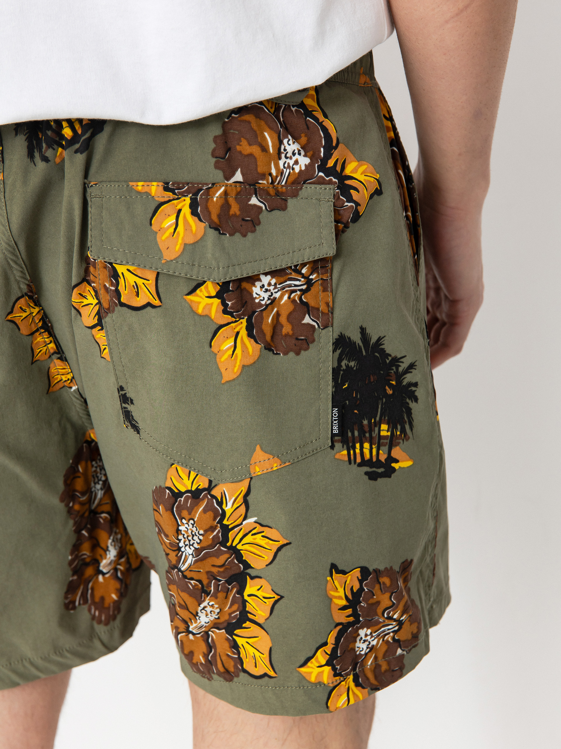 Pantaloni scurți Brixton Everyday Hybrid 5 (olive surplus floral)