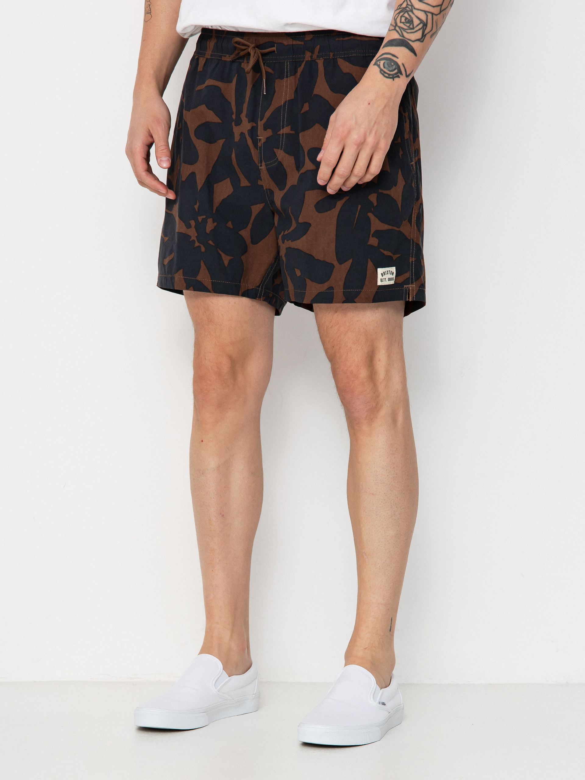 Pantaloni scurți Brixton Everyday Hybrid 5 (pinecone brown floral)