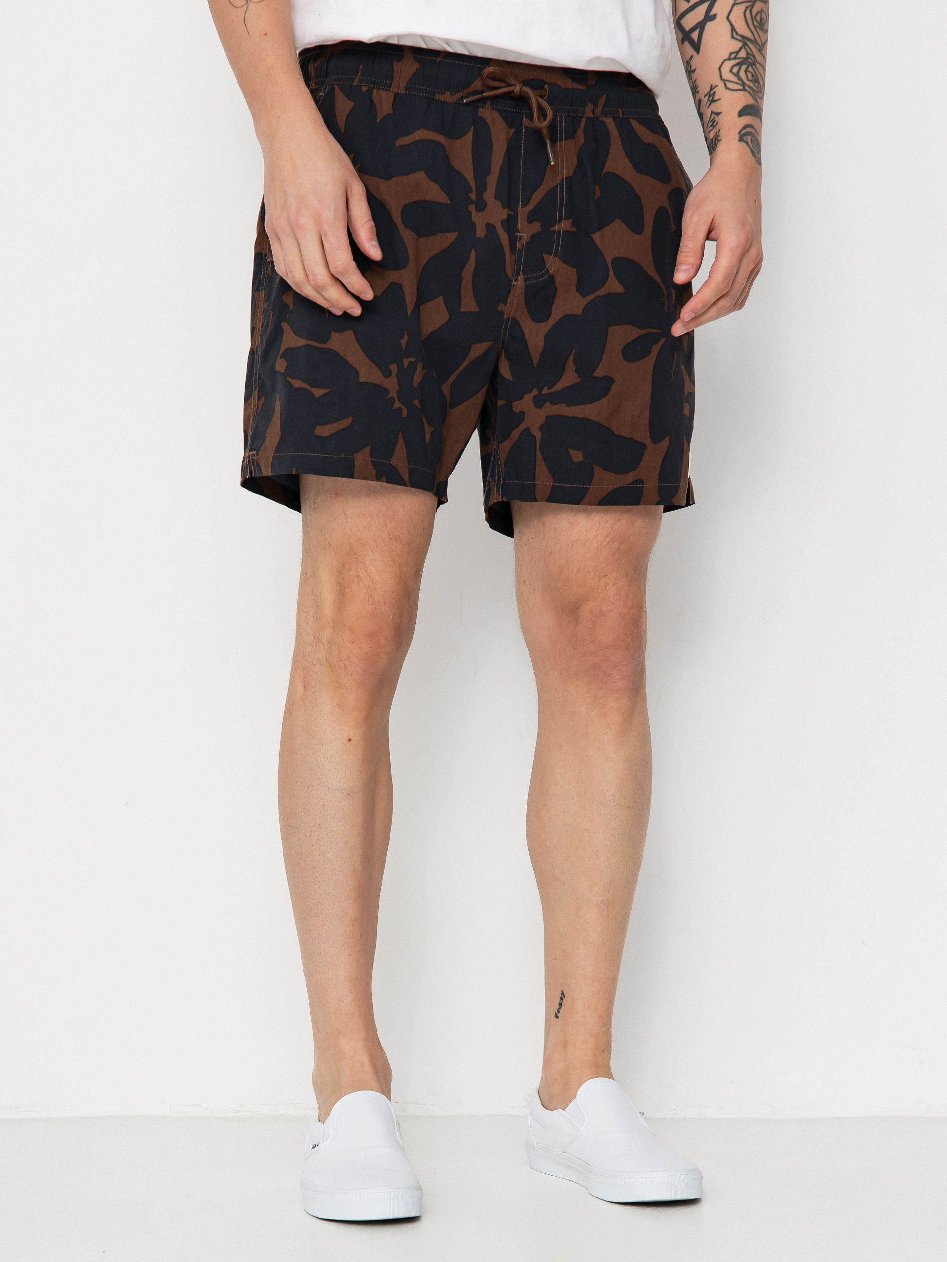 Pantaloni scurți Brixton Everyday Hybrid 5 (pinecone brown floral)