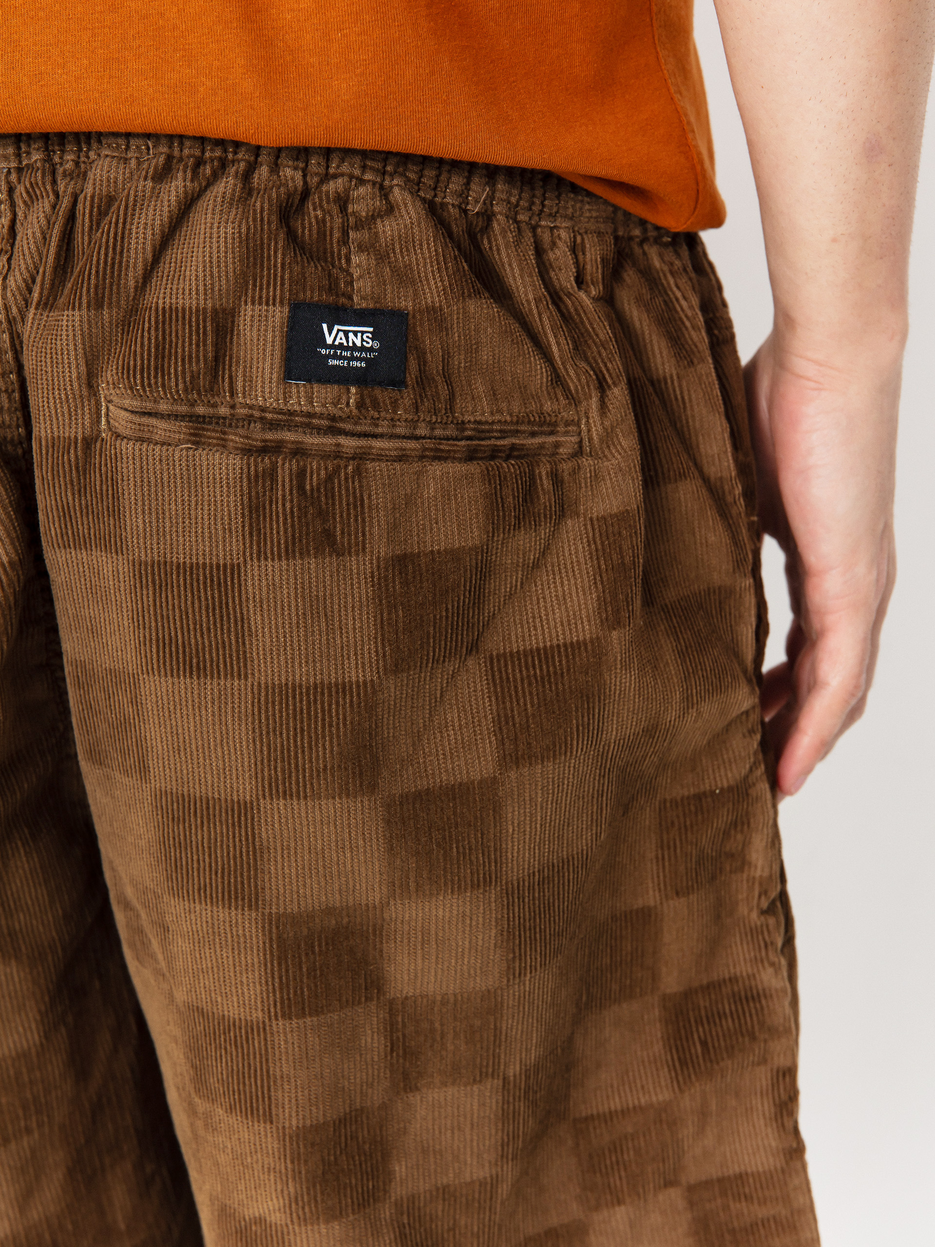 Pantaloni scurți Vans Range Checkbrd Cord Loose (sepia)