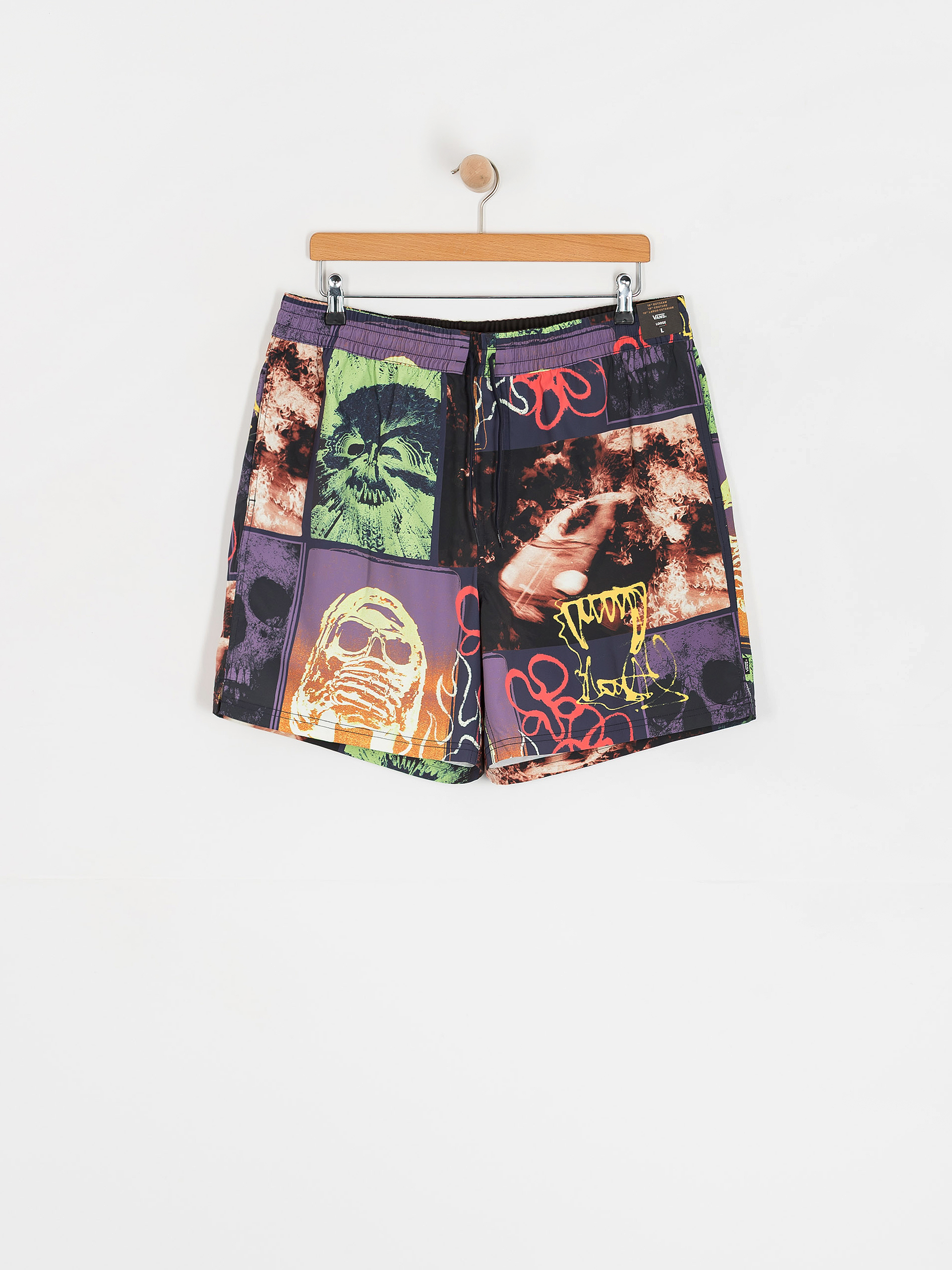 Pantaloni scurți Vans Primary Crazy Print Loose Elastic (parisian night)