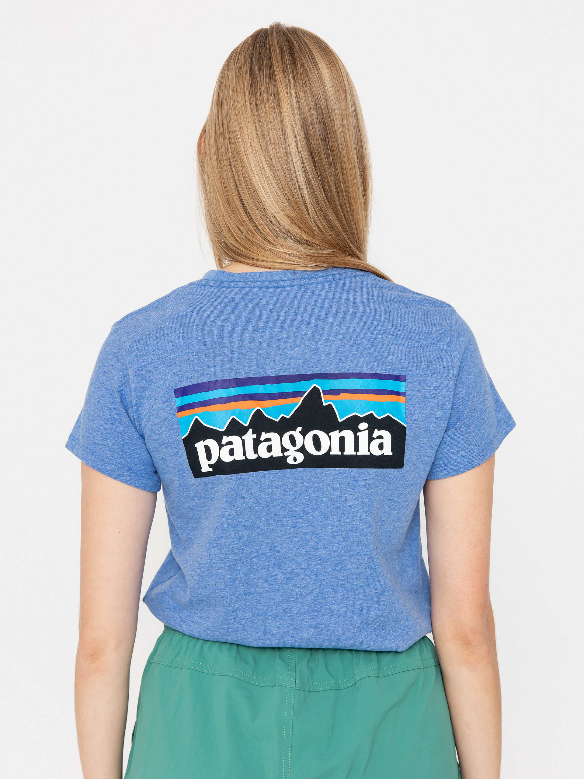 Tricou Patagonia P 6 Logo Responsibili Wmn (abundant blue)