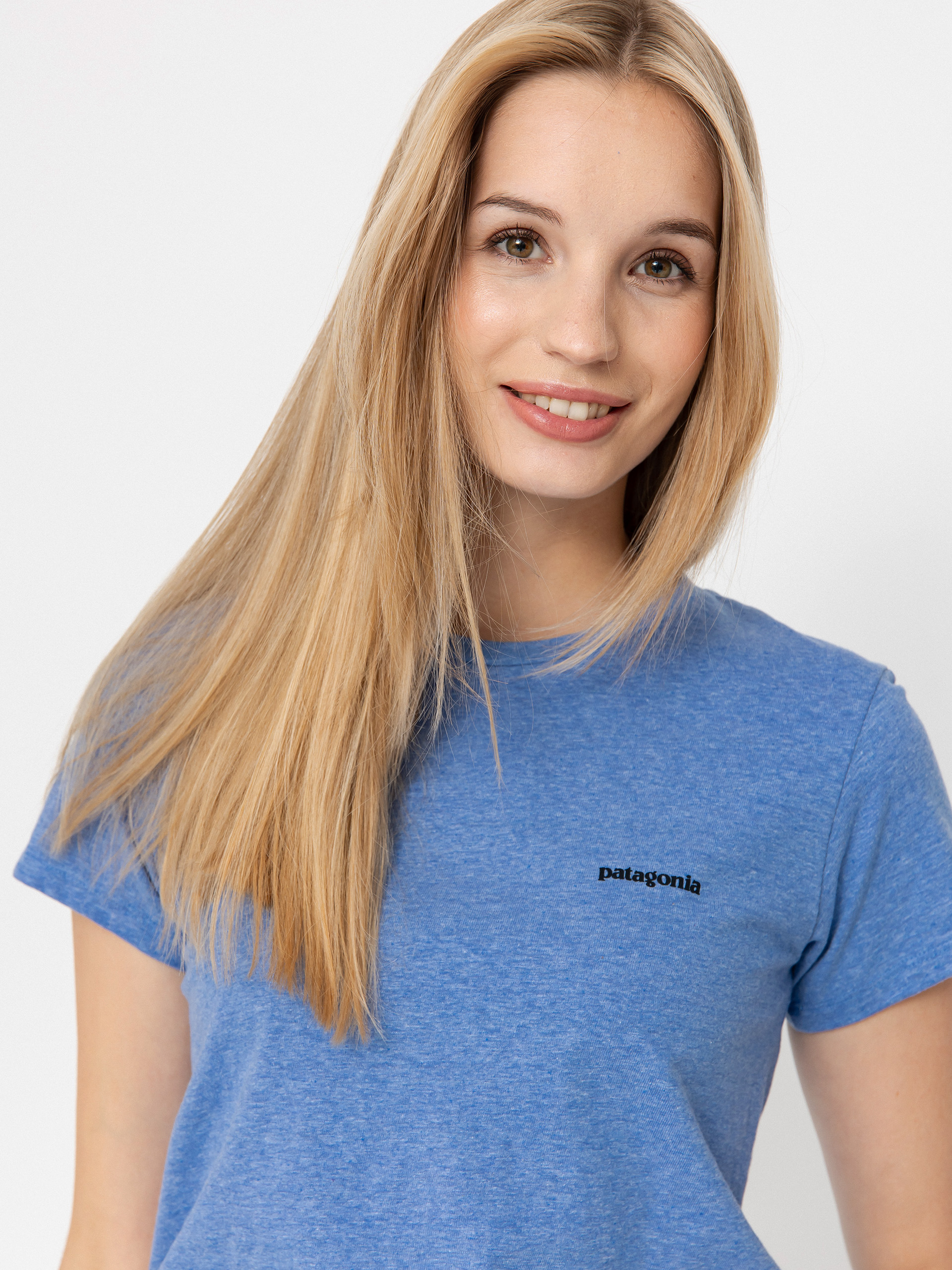 Tricou Patagonia P 6 Logo Responsibili Wmn (abundant blue)