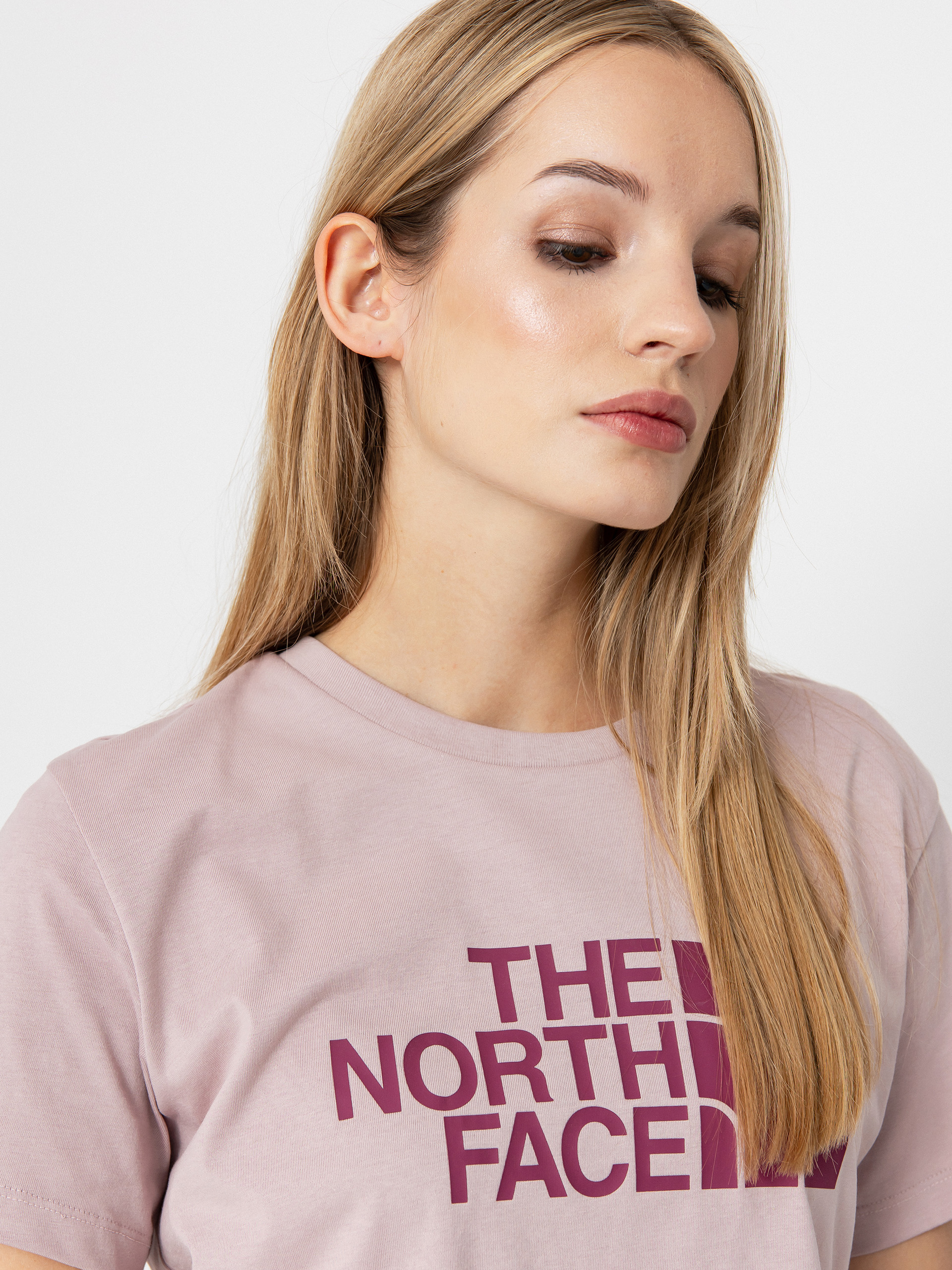 Tricou The North Face Easy Relaxed Cropped Wmn (metal pink/cyber berry)
