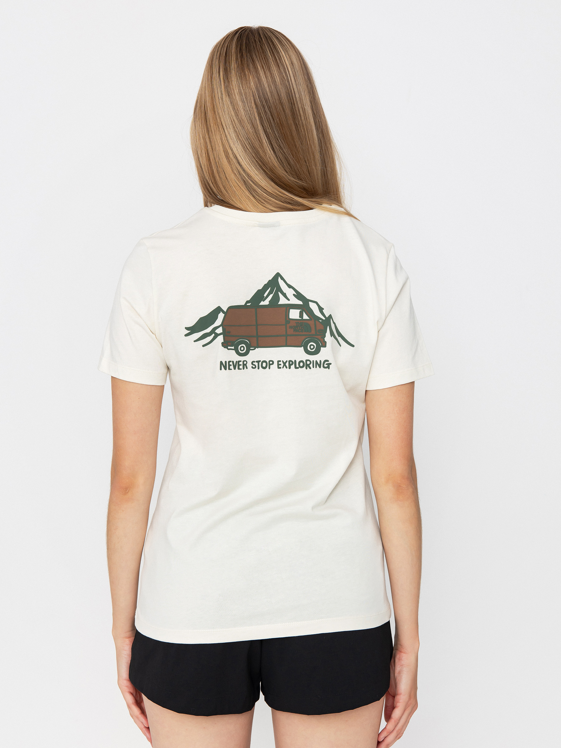 Tricou The North Face Outdoor Graphic Wmn (white dune)