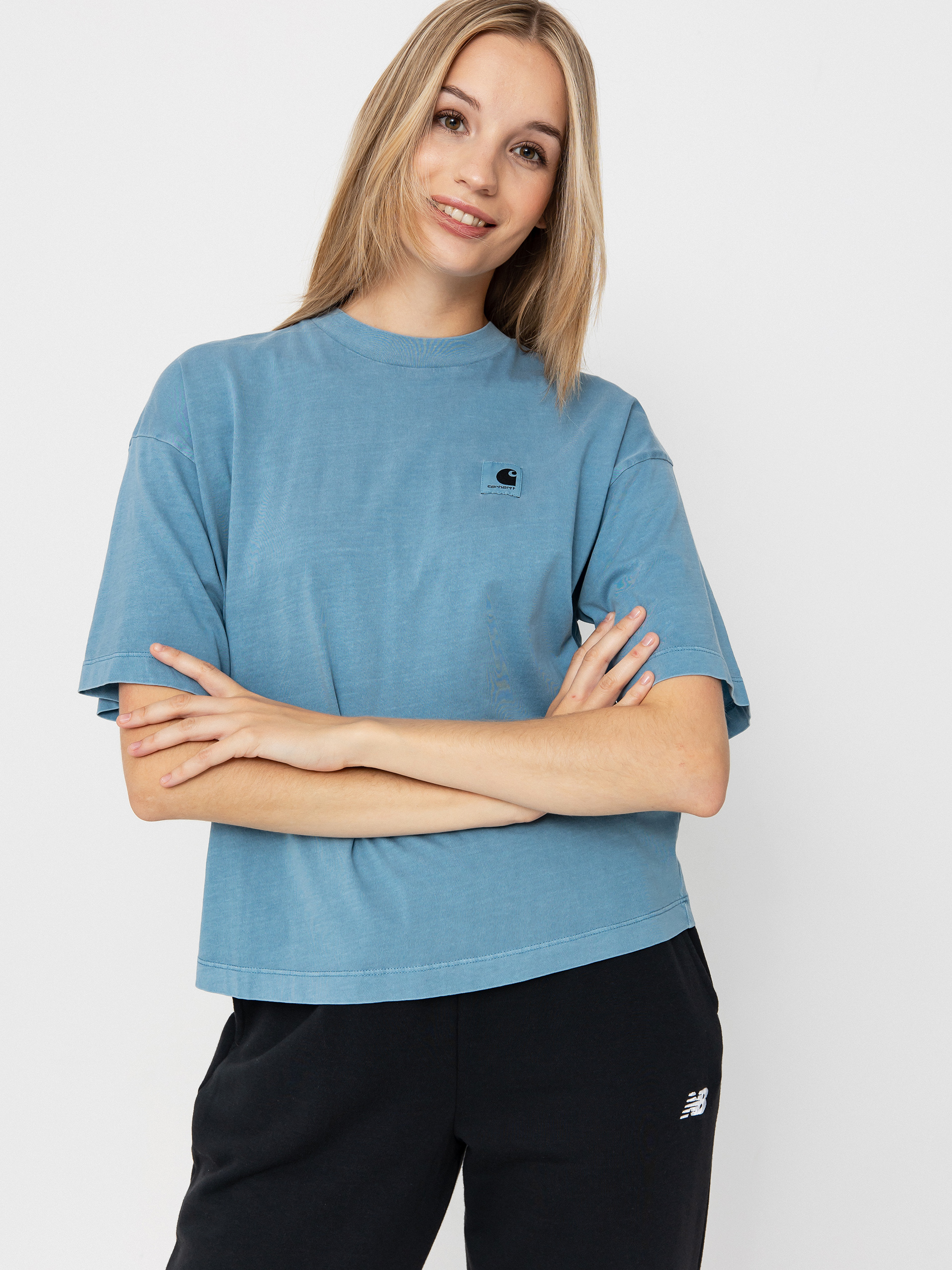 Tricou Carhartt WIP Nelson Wmn (clay blue)