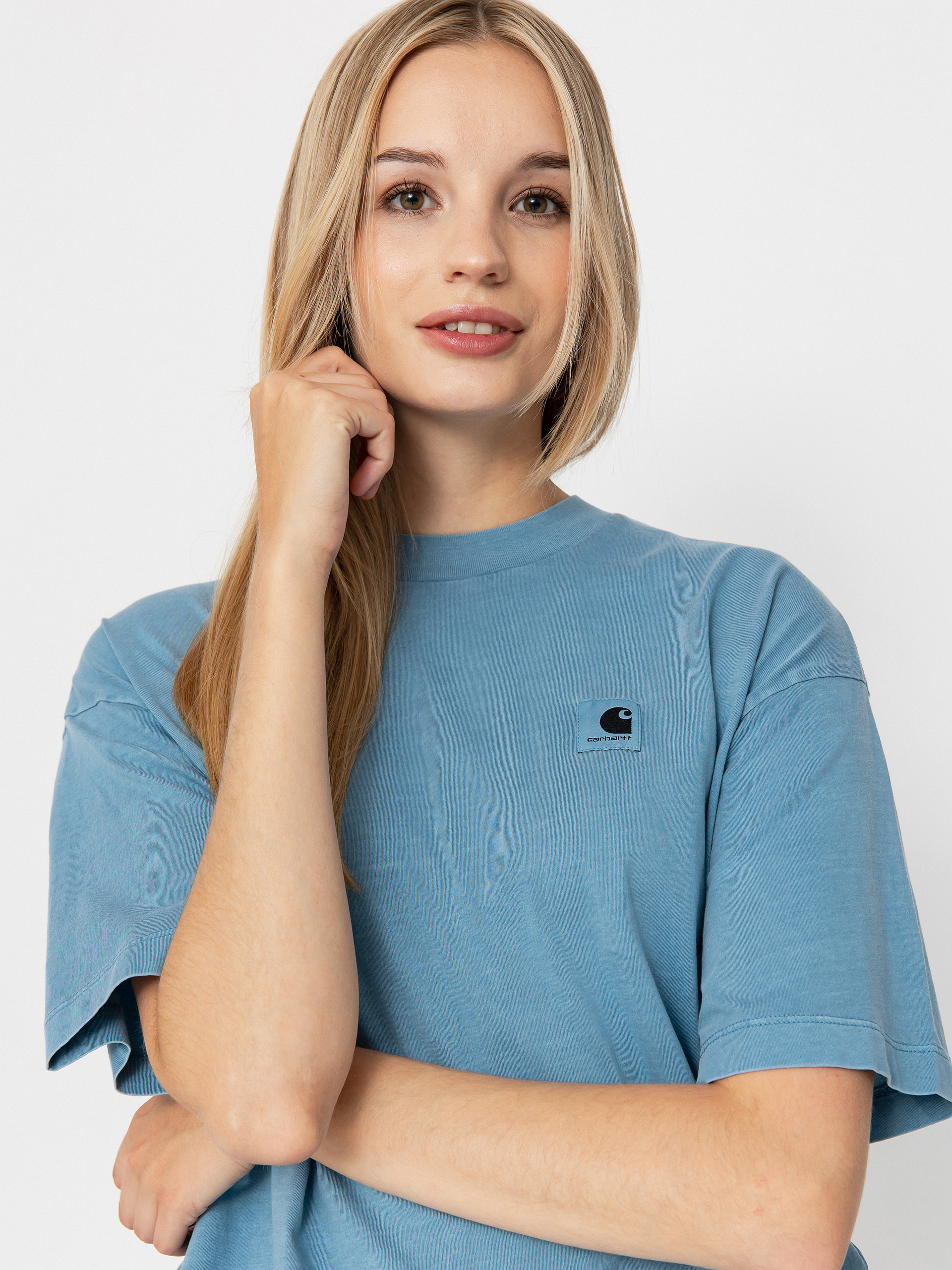Tricou Carhartt WIP Nelson Wmn (clay blue)