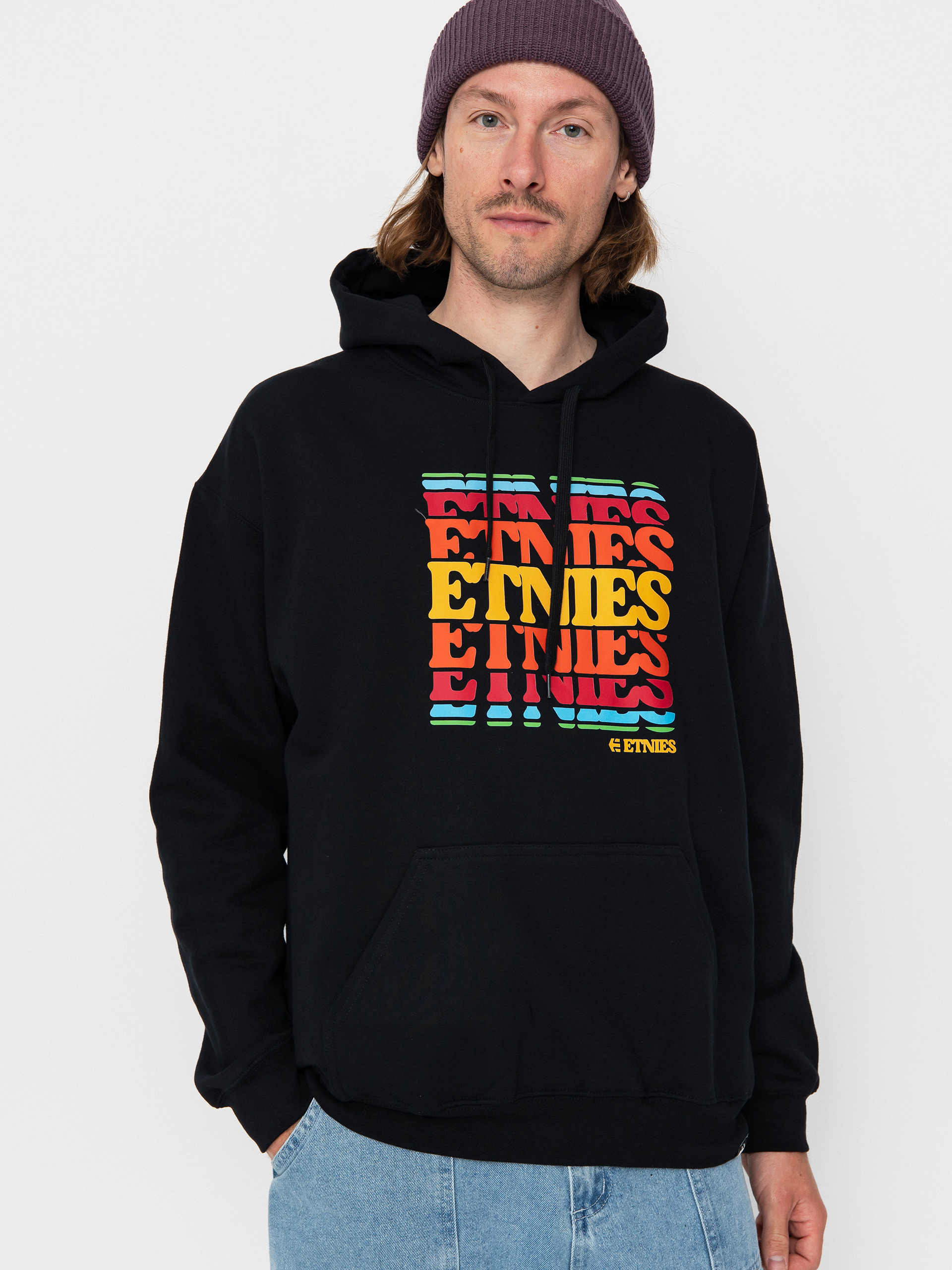 Hanorac cu glugu0103 Etnies Stack Retro HD (black)