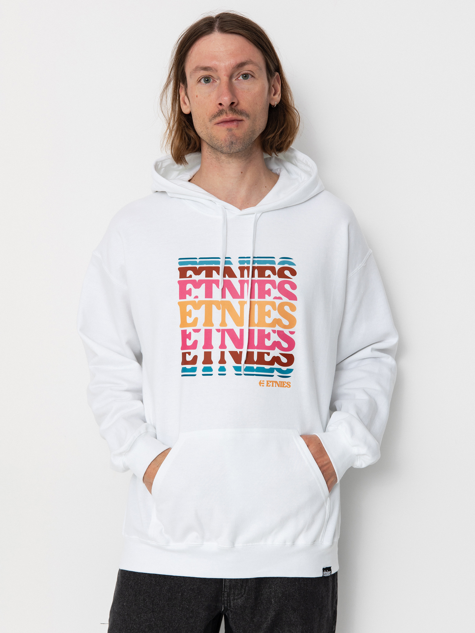 Hanorac cu glugu0103 Etnies Stack Retro HD (white)