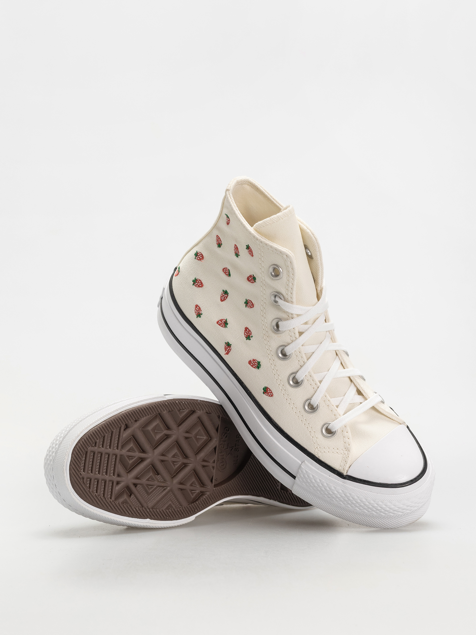 Teniși Converse Chuck Taylor All Star Lift Hi Wmn (egret/soft red/white)