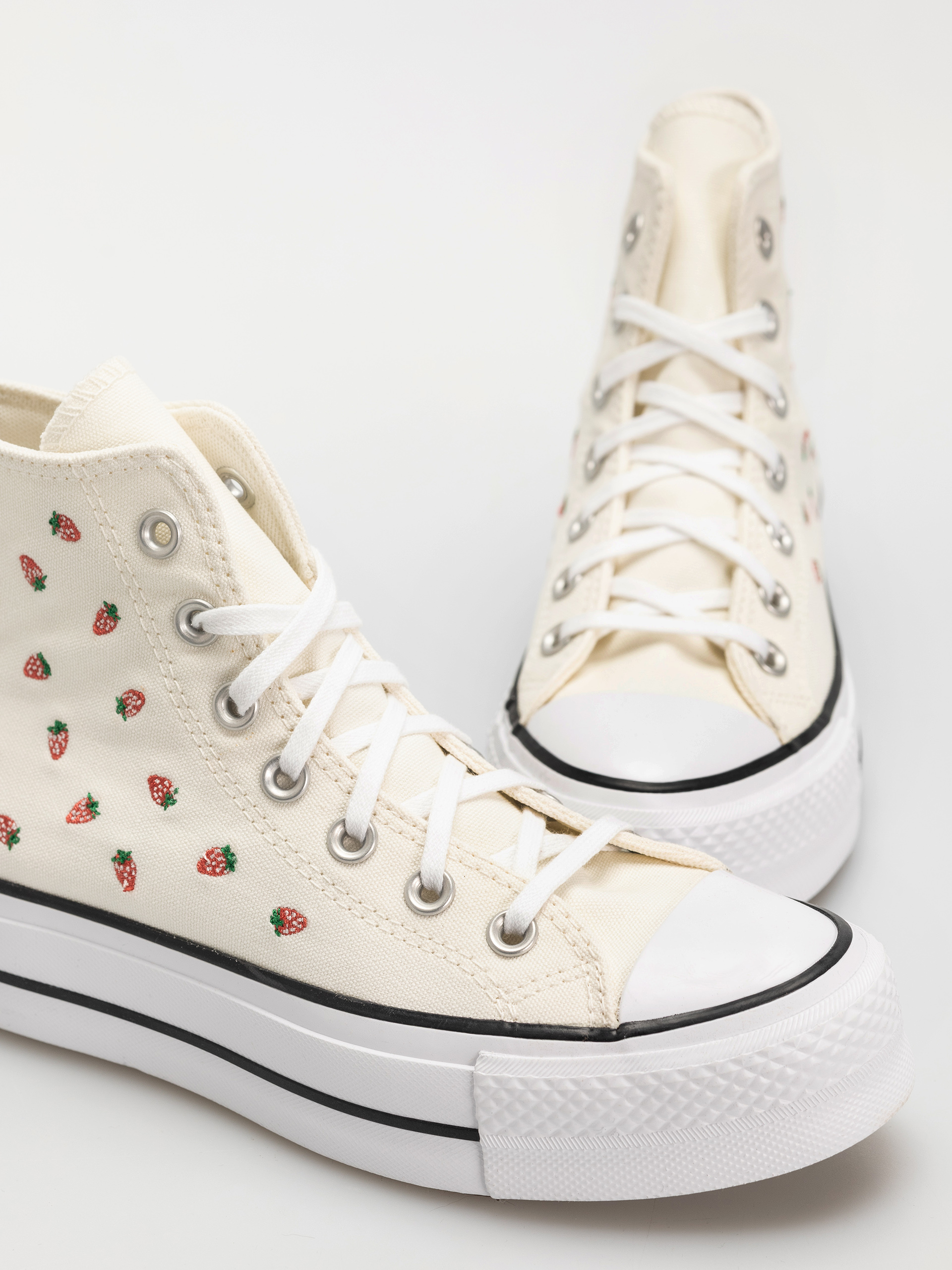 Teniși Converse Chuck Taylor All Star Lift Hi Wmn (egret/soft red/white)