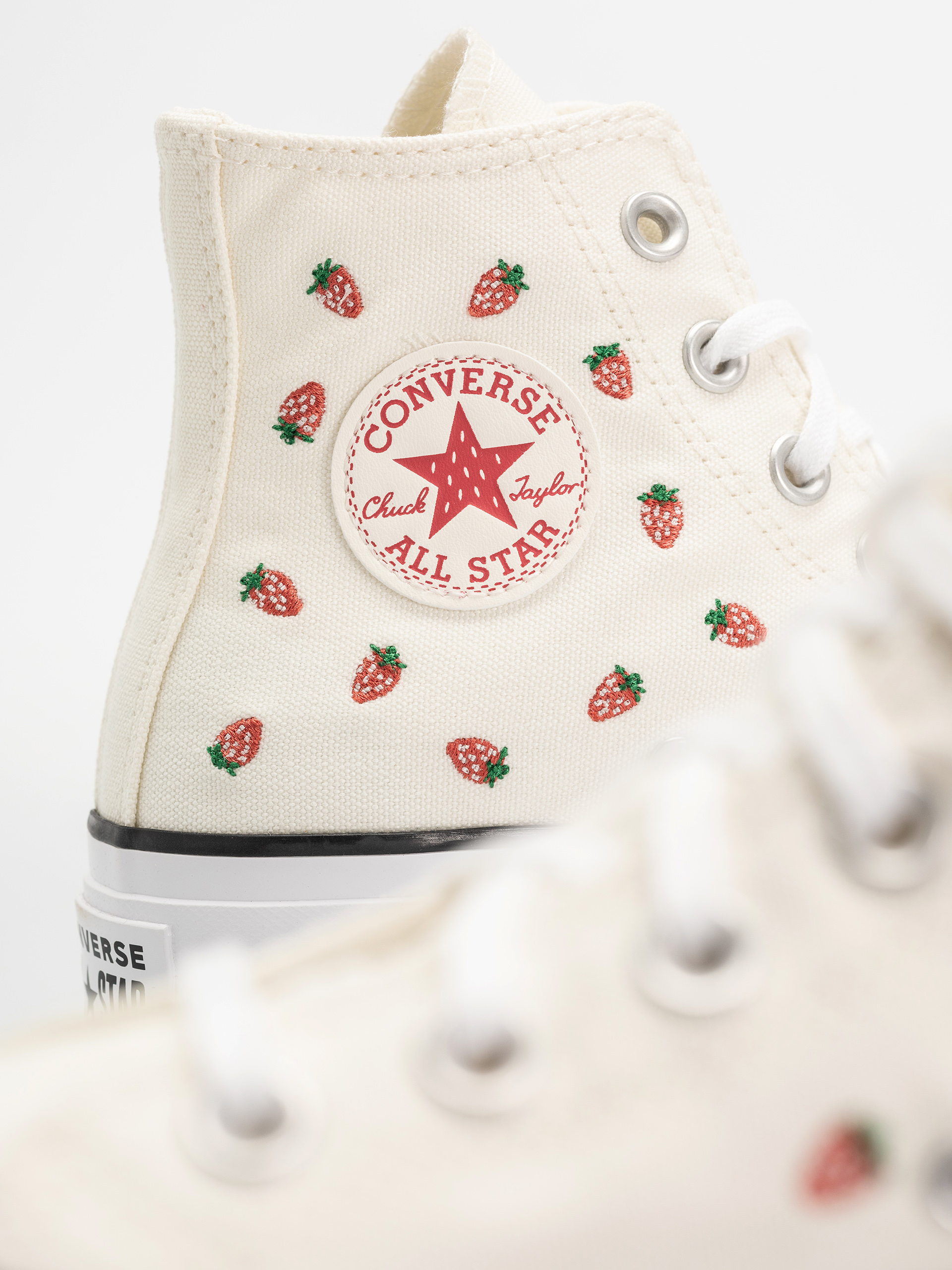 Teniși Converse Chuck Taylor All Star Lift Hi Wmn (egret/soft red/white)