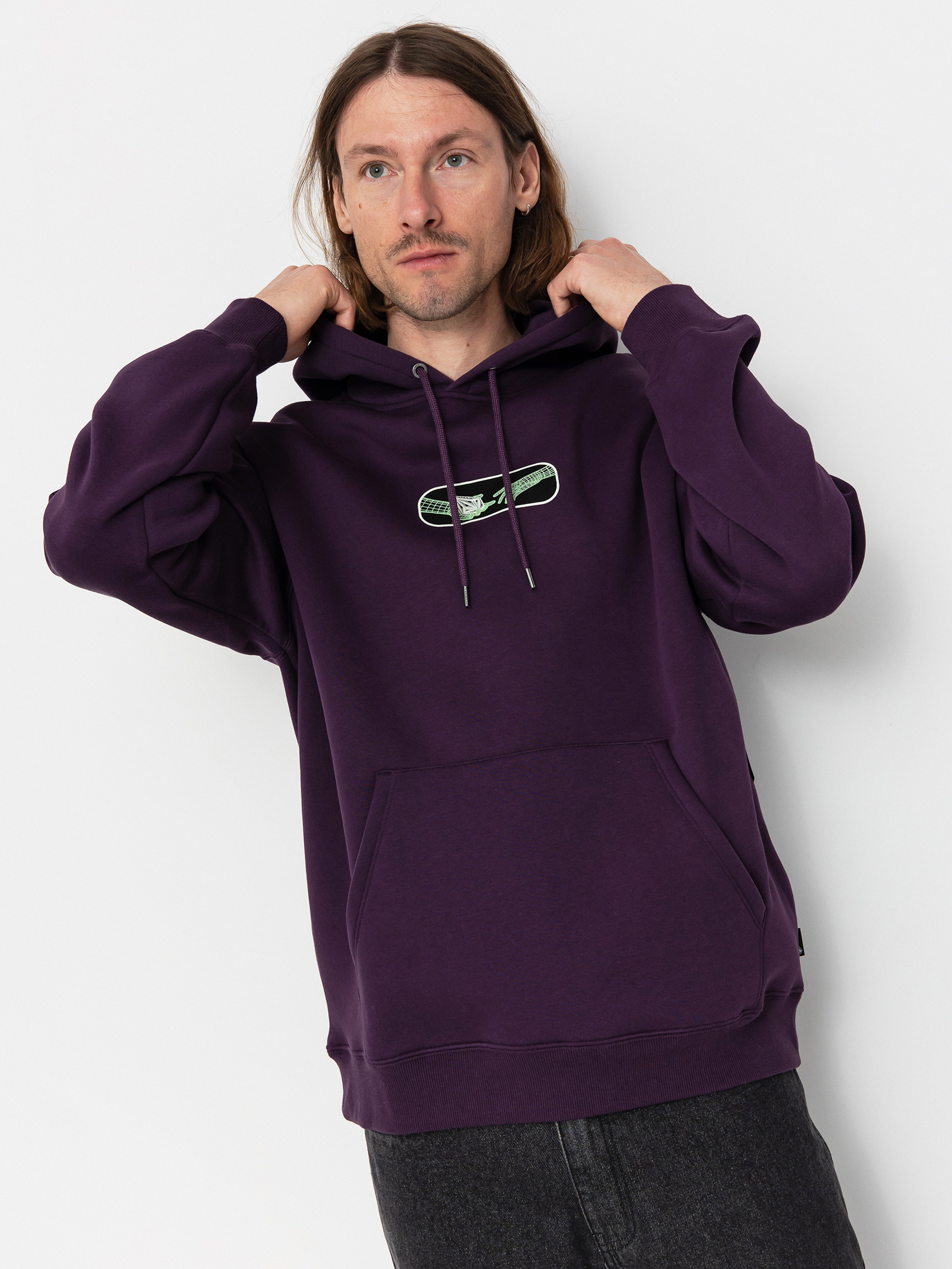 Hanorac cu glugă Volcom Noder HD (grape royale)