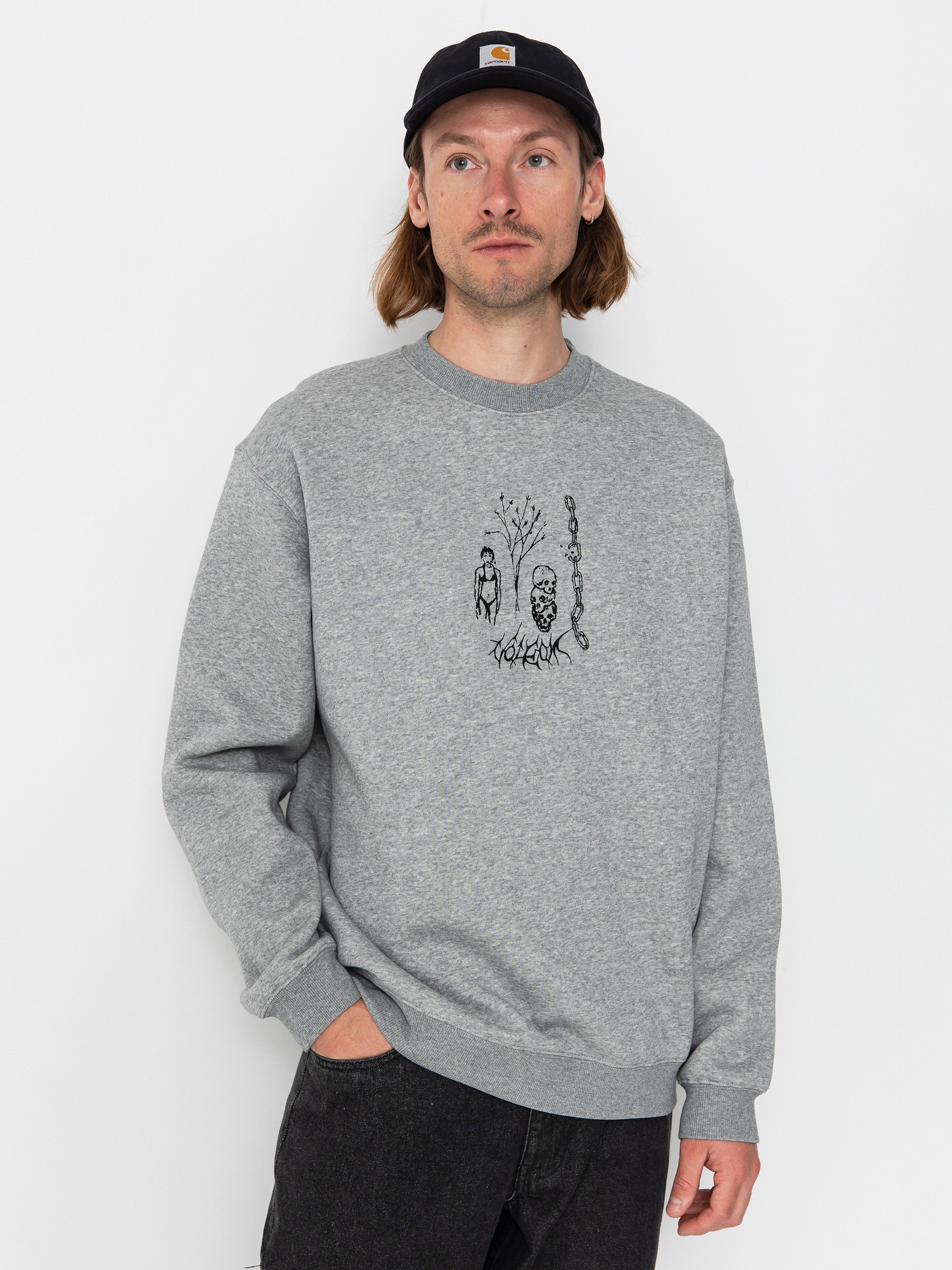 Hanorac Volcom Noder Crew (heather grey)