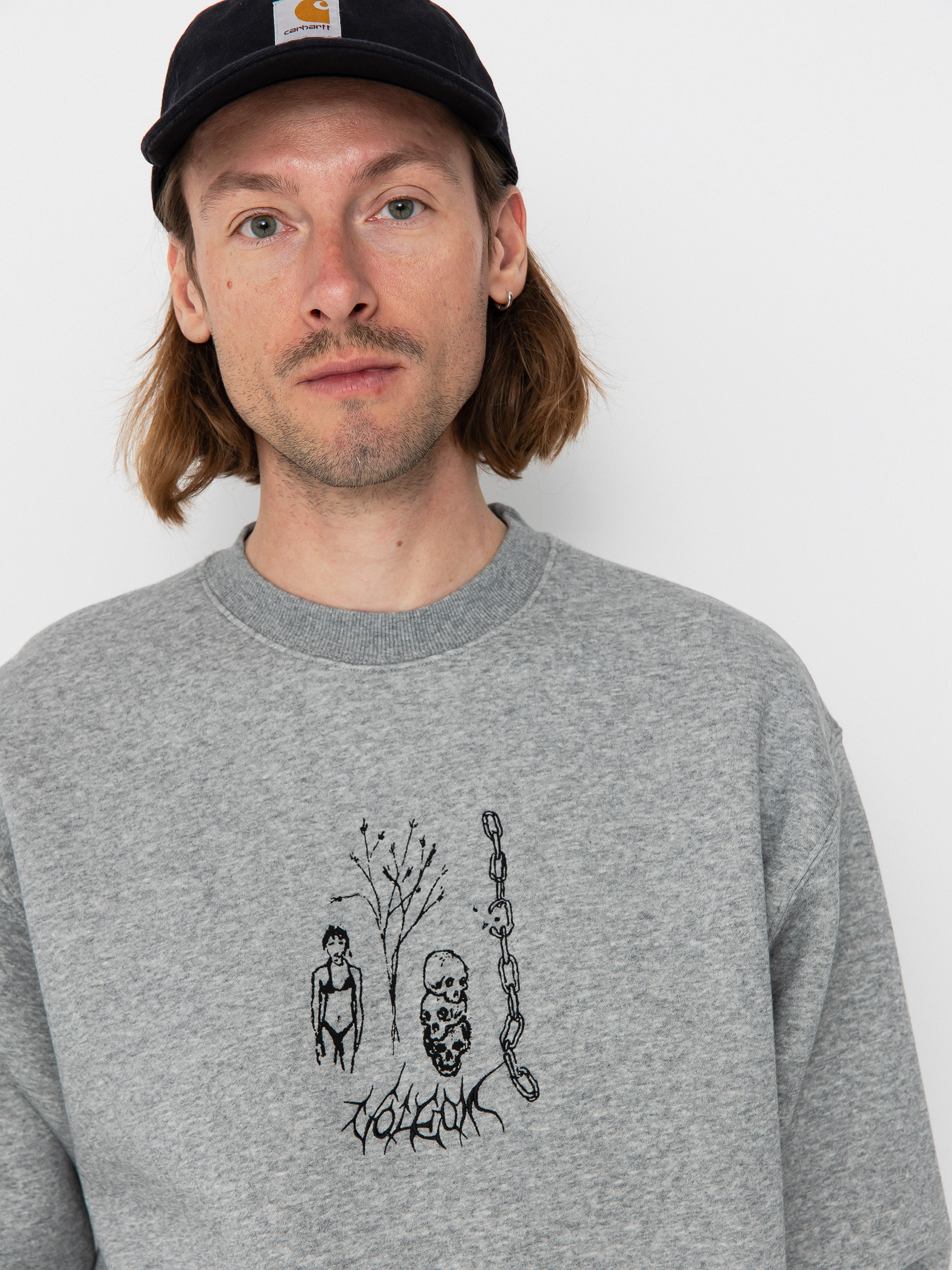 Hanorac Volcom Noder Crew (heather grey)
