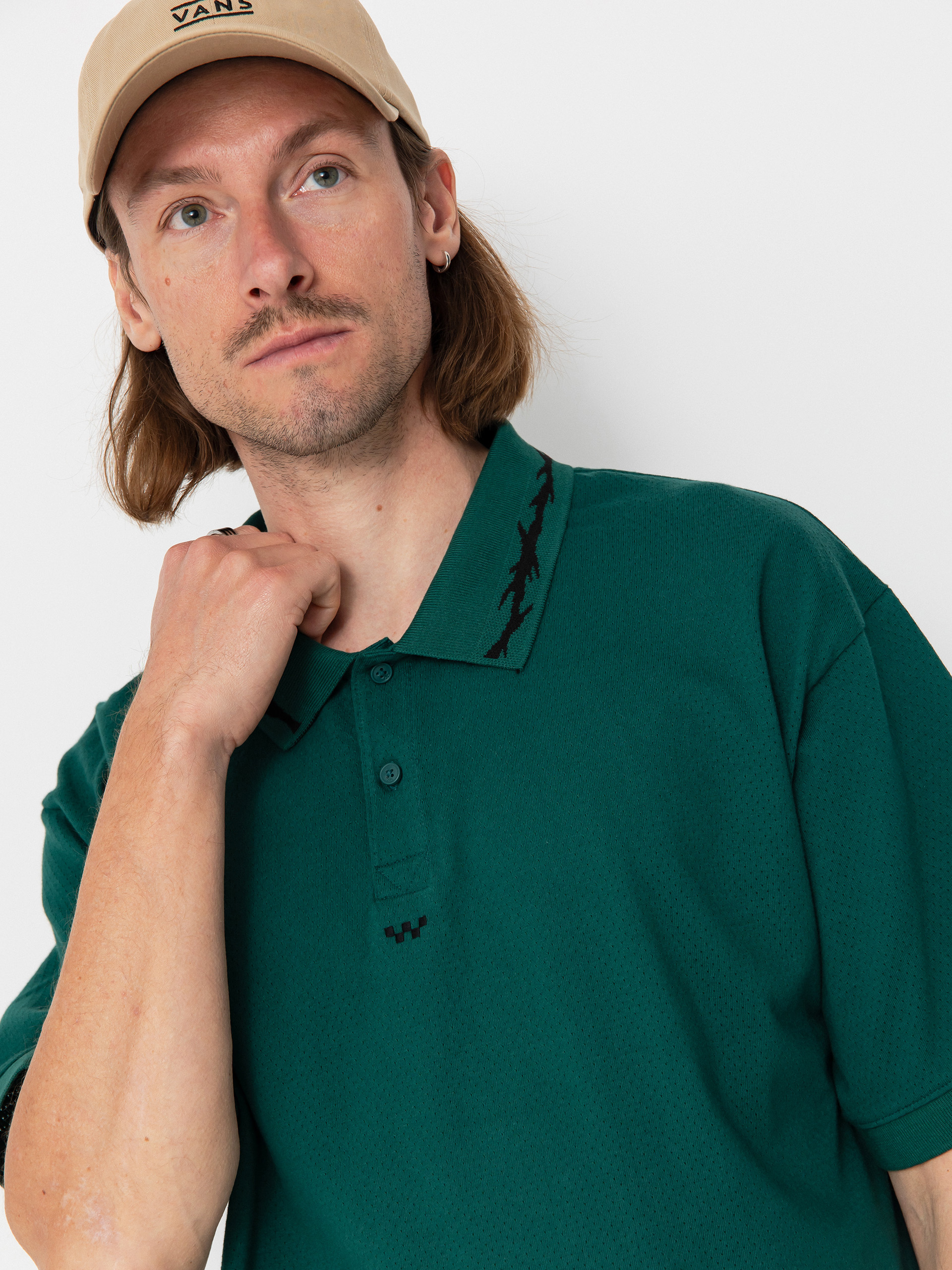 Tricou Vans Skate Mesh Polo (rain forest)