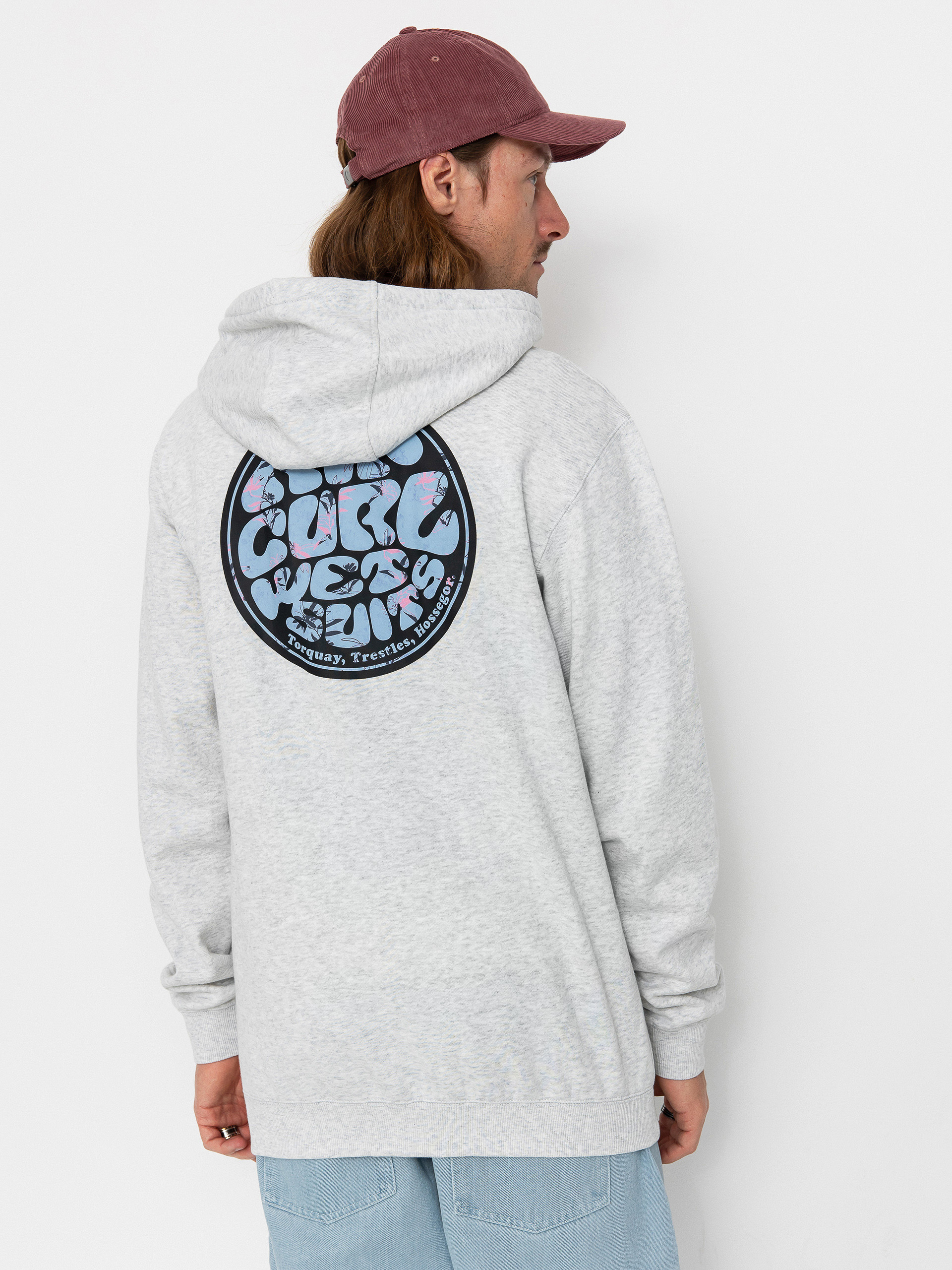 Hanorac cu glugă Rip Curl Wettie Passage Icon ZHD (grey heather)